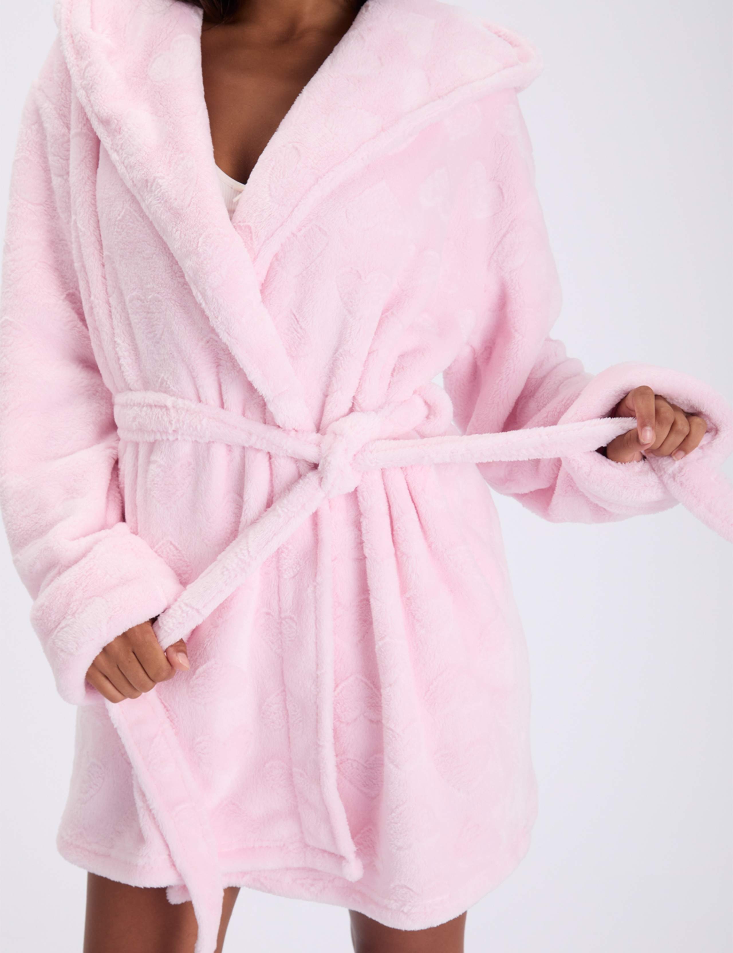 Fluffy Short Dressing Gown 5 of 7