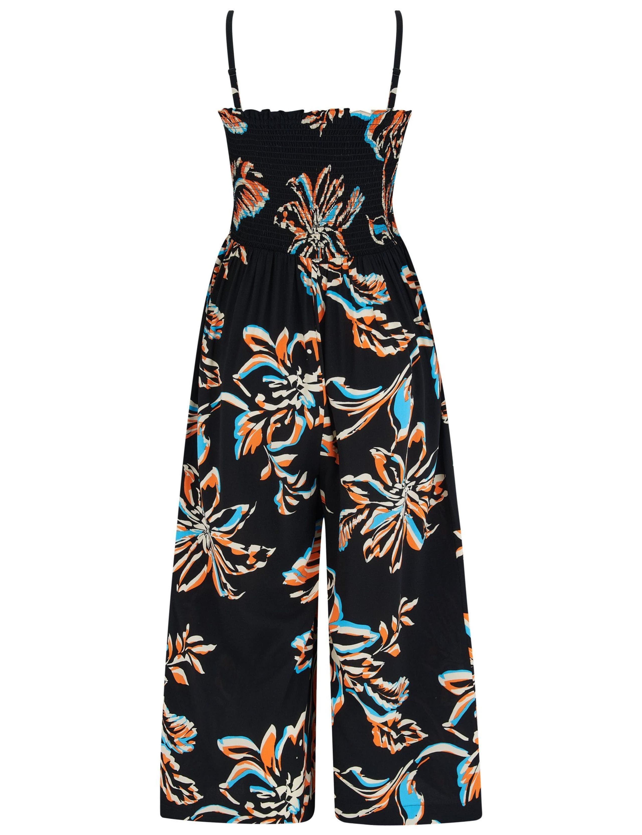 Anna Strapless Shirred Bodice Crop Leg Woven Beach Jumpsuit 4 of 4