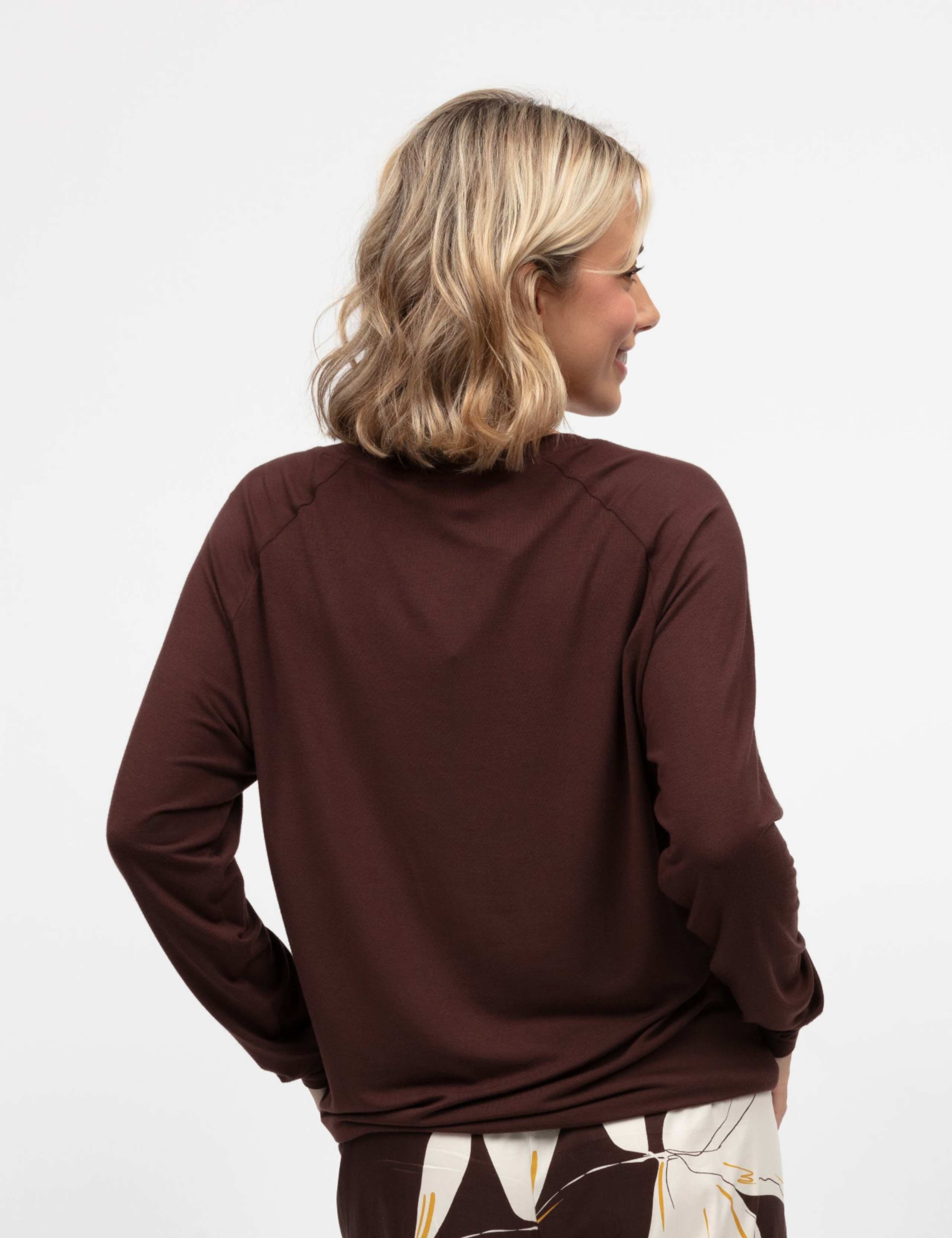 Jersey Cuffed Sleeve Pyjama Top 4 of 4