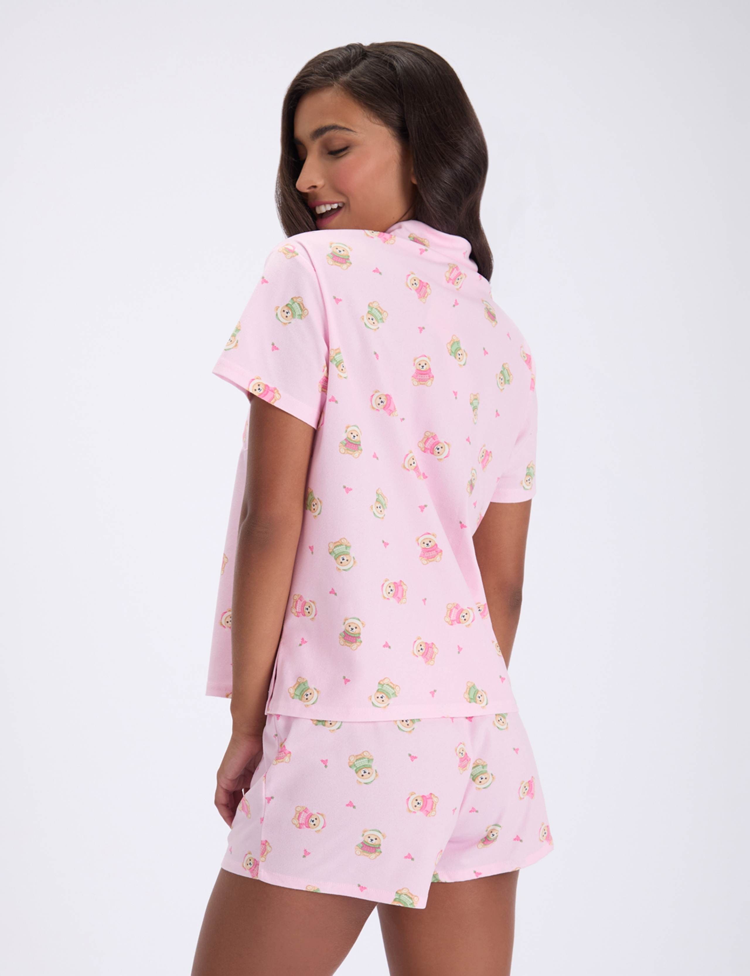 Teddy Bear Fleece Short Pyjama In A Bag 3 of 8