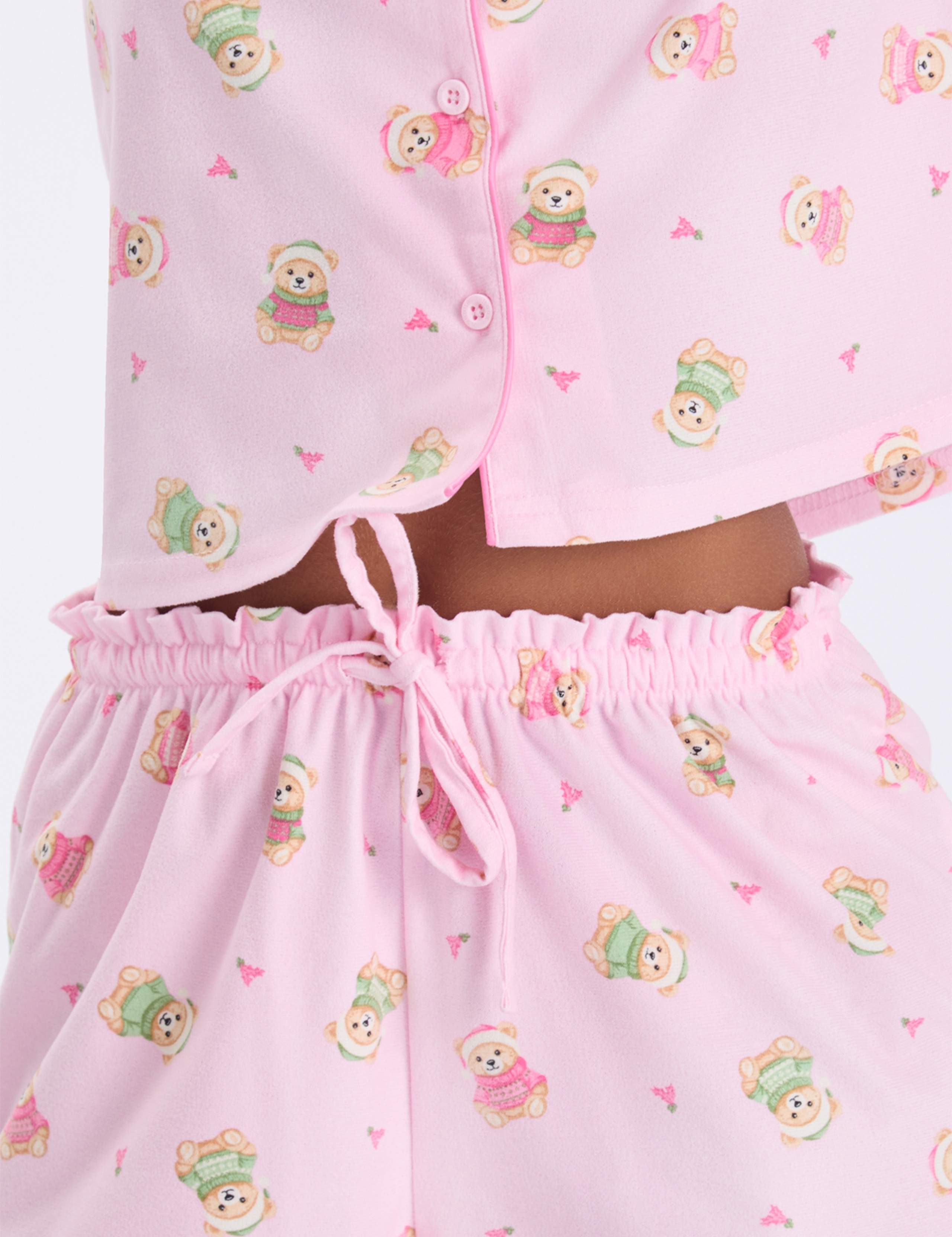 Teddy Bear Fleece Short Pyjama In A Bag 5 of 8