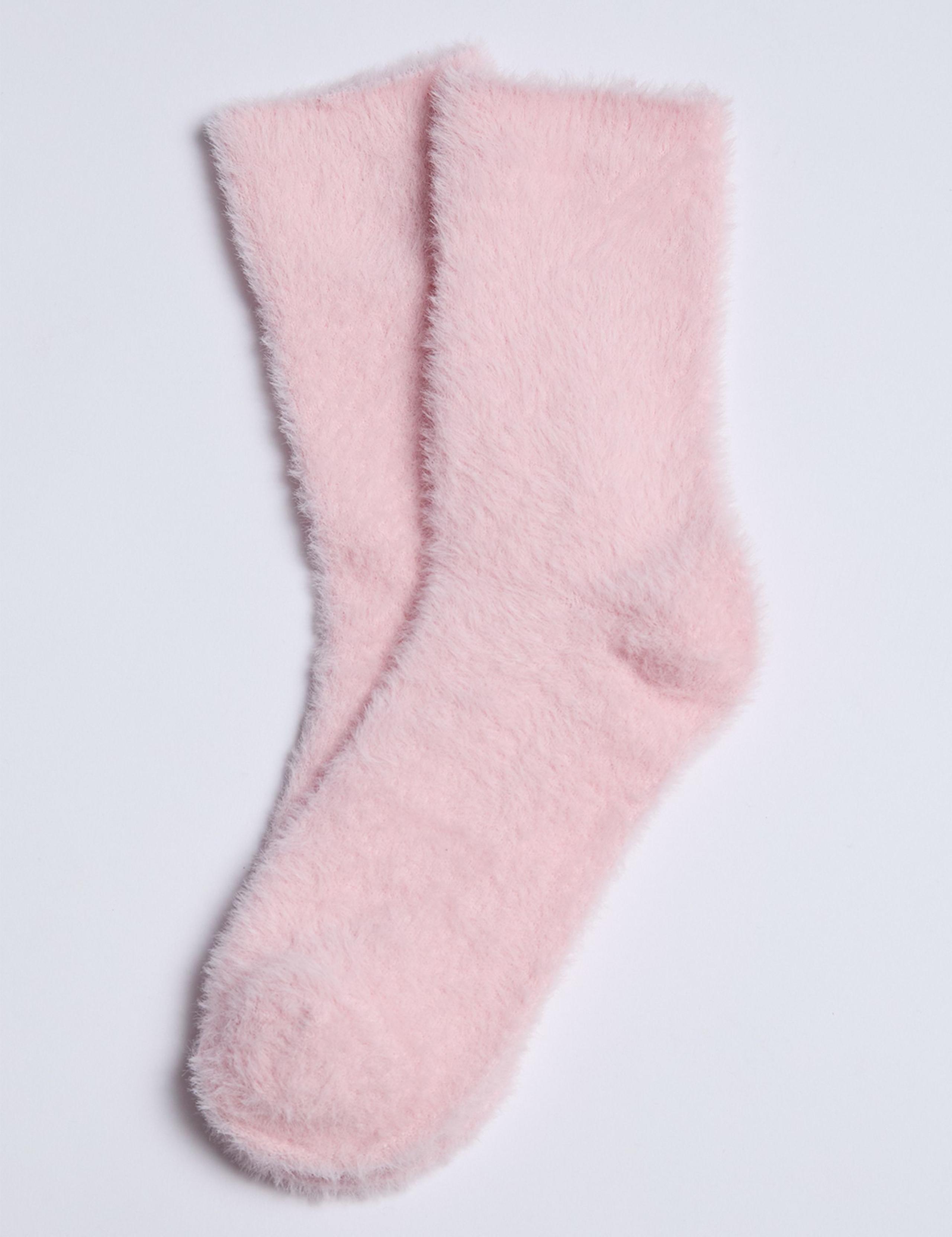 2pk Cosy Fluffy Ankle High Socks 4 of 6