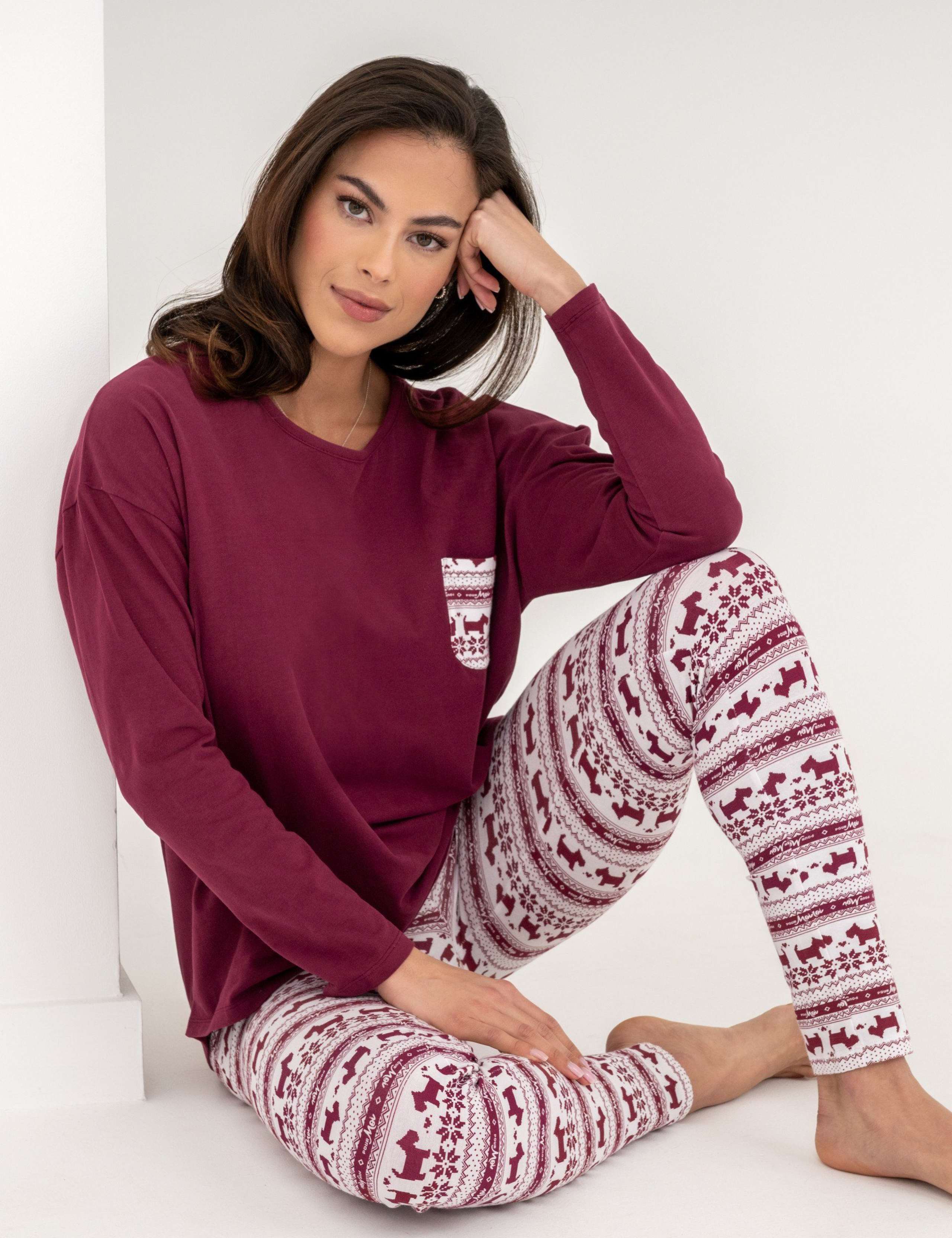 Christmas Soft Touch Jersey Legging Pyjama Set 5 of 8