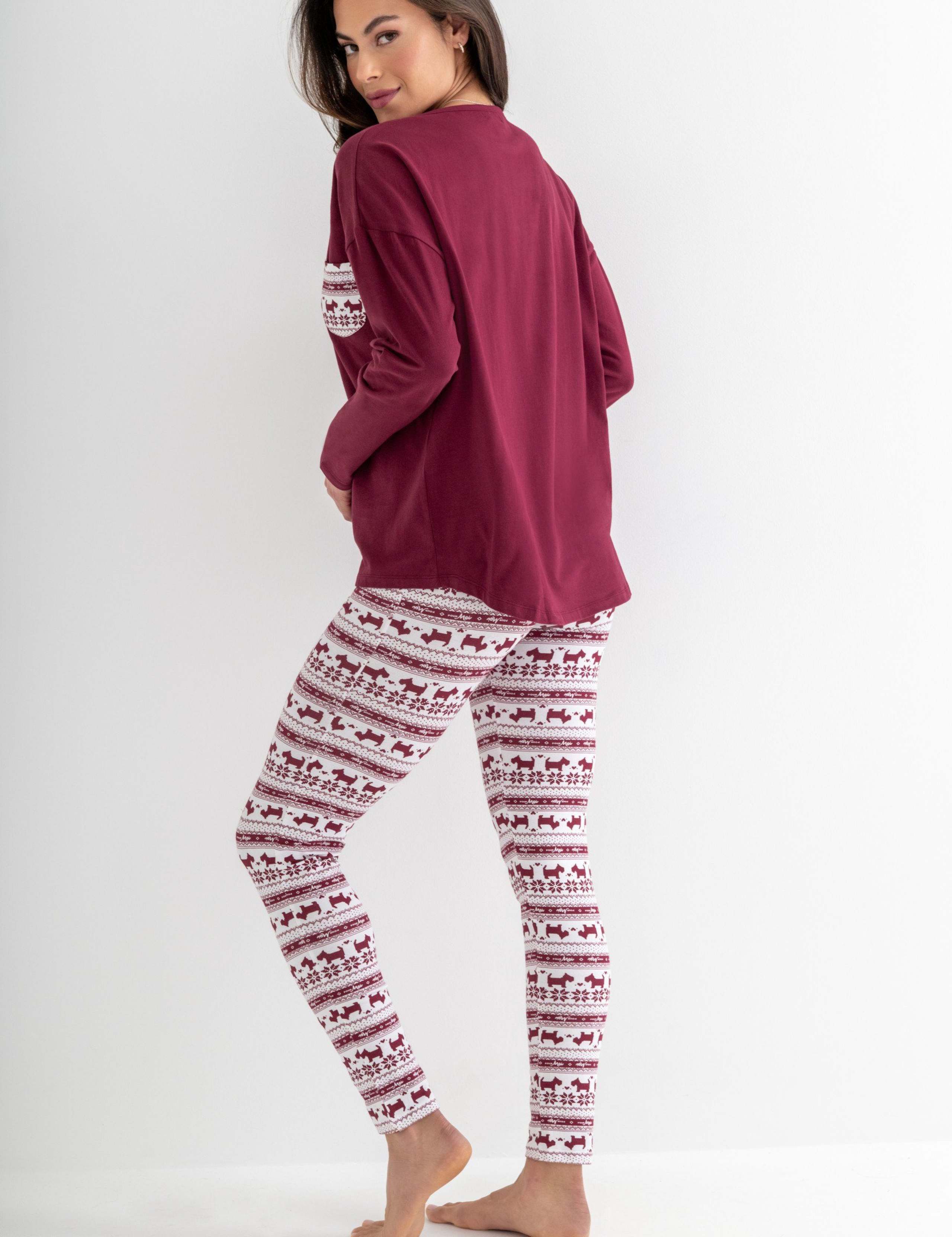 Christmas Soft Touch Jersey Legging Pyjama Set 6 of 8