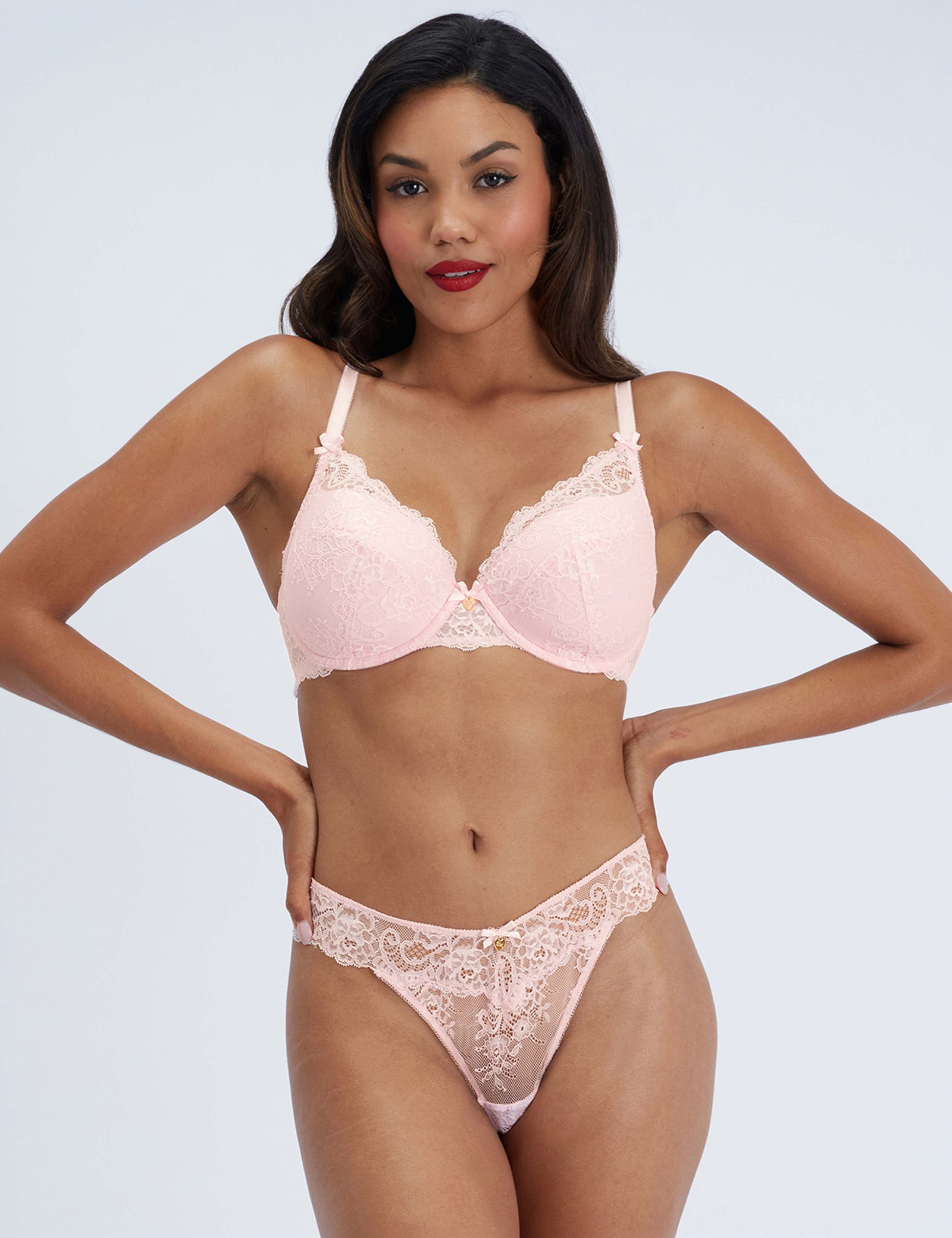 Amber Lace Wired Plunge Bra (B-G) 2 of 5