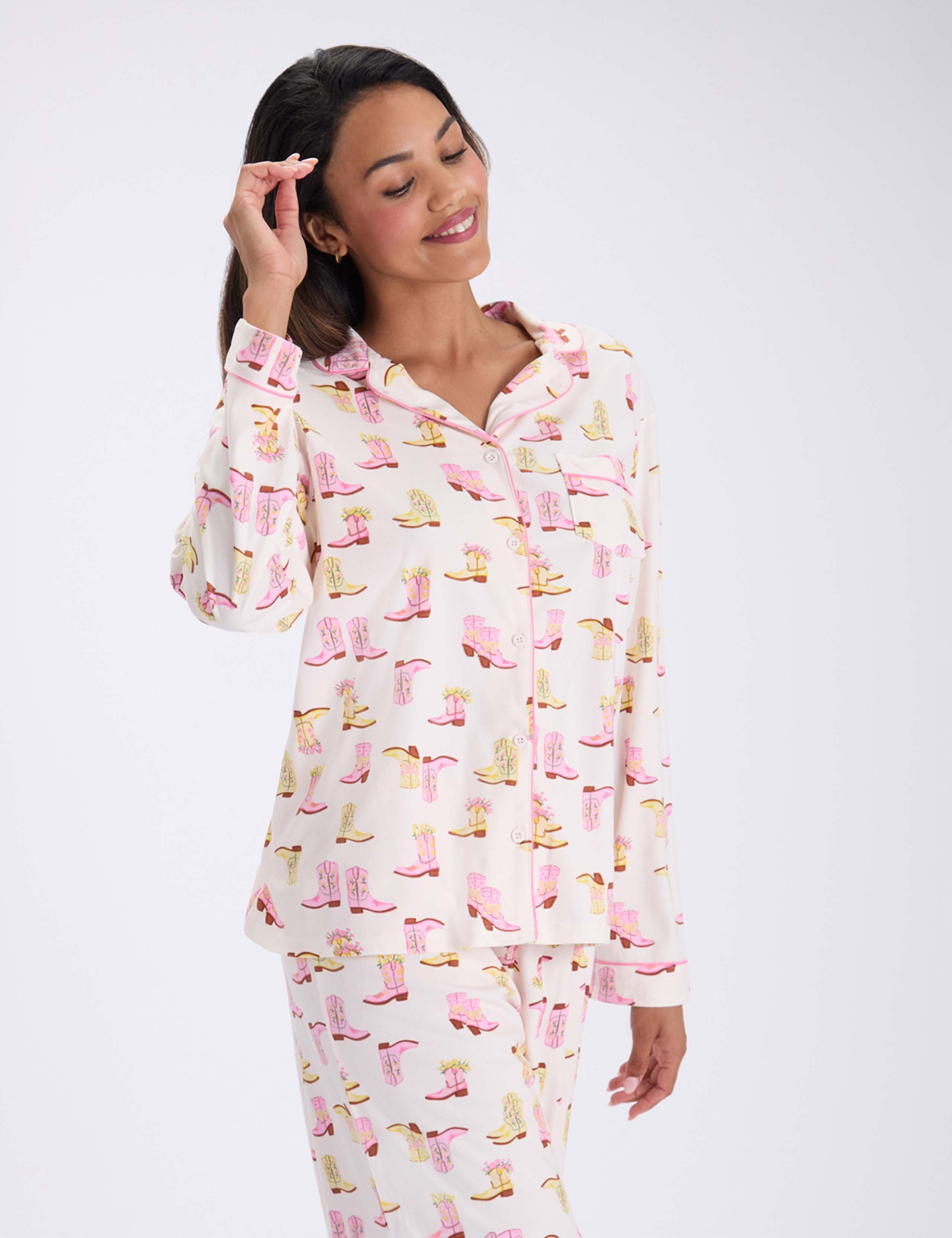 Fleece Cowgirl Pyjama Set in a Bag 2 of 7