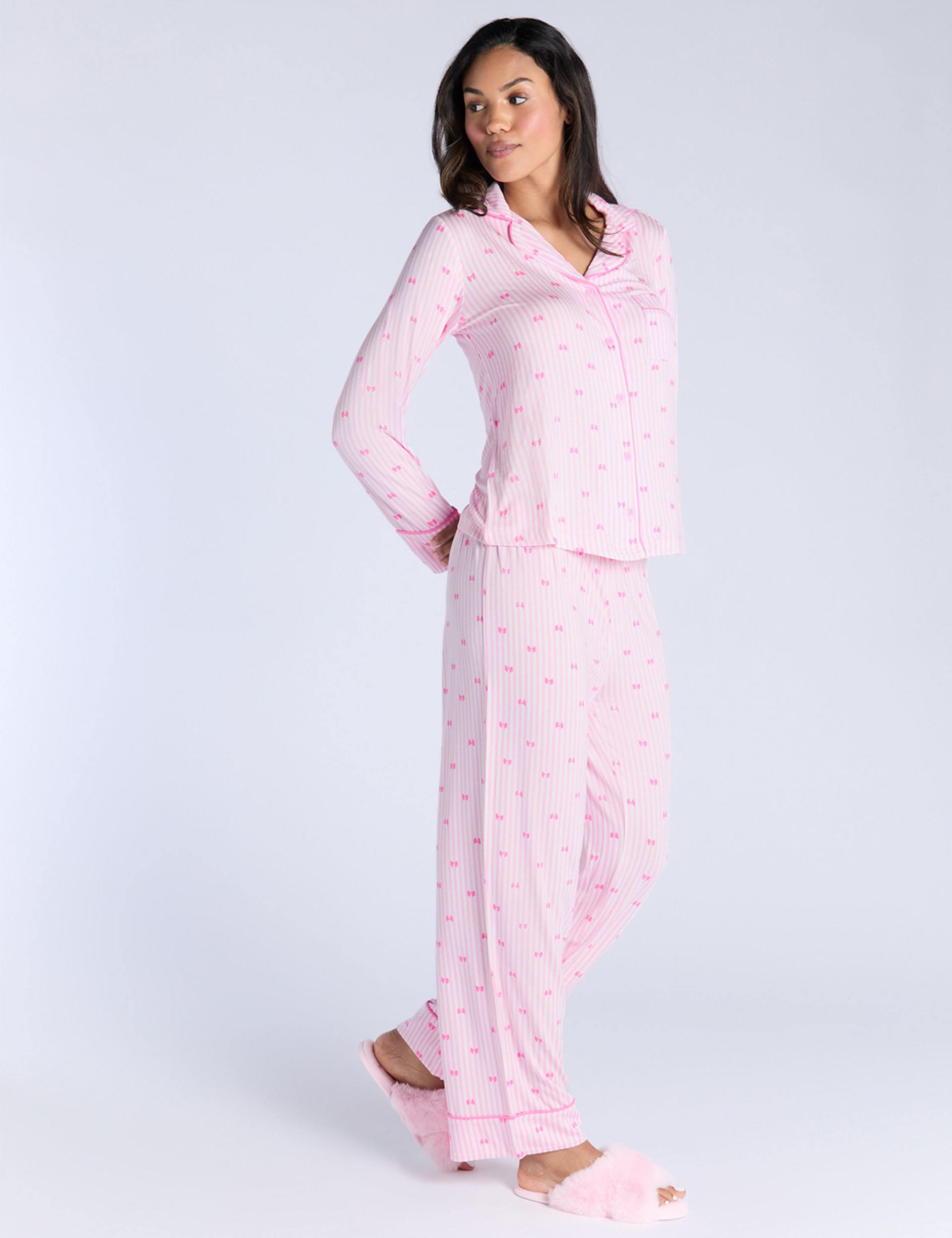 Bow Striped Pyjama Set 2 of 5