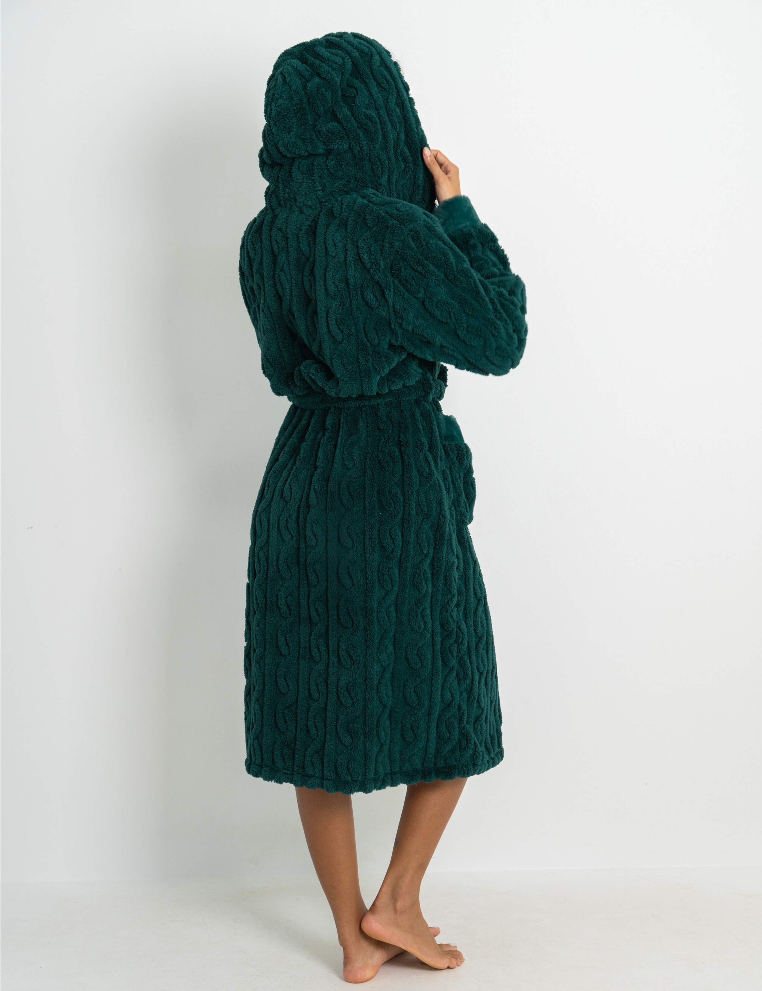 Fleece Hooded Dressing Gown 5 of 6