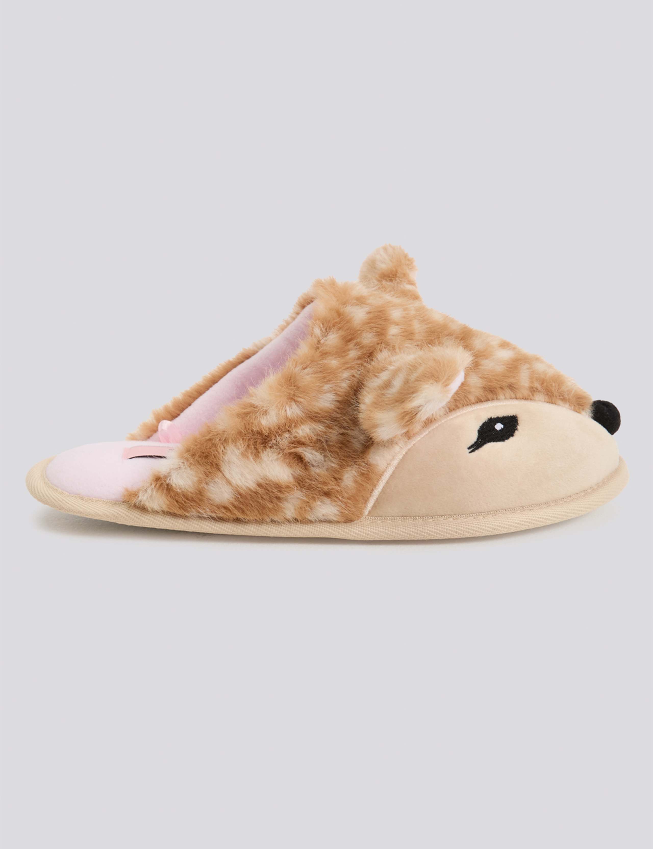Deer Plush Mule Slippers 5 of 8