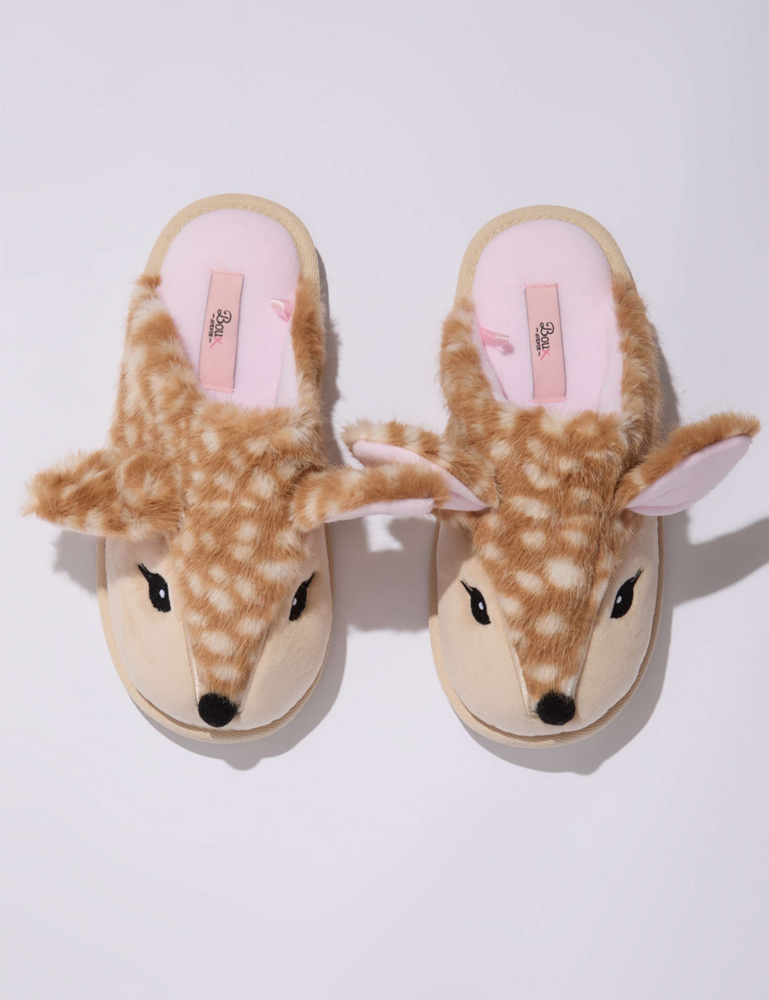 Deer Plush Mule Slippers 6 of 8