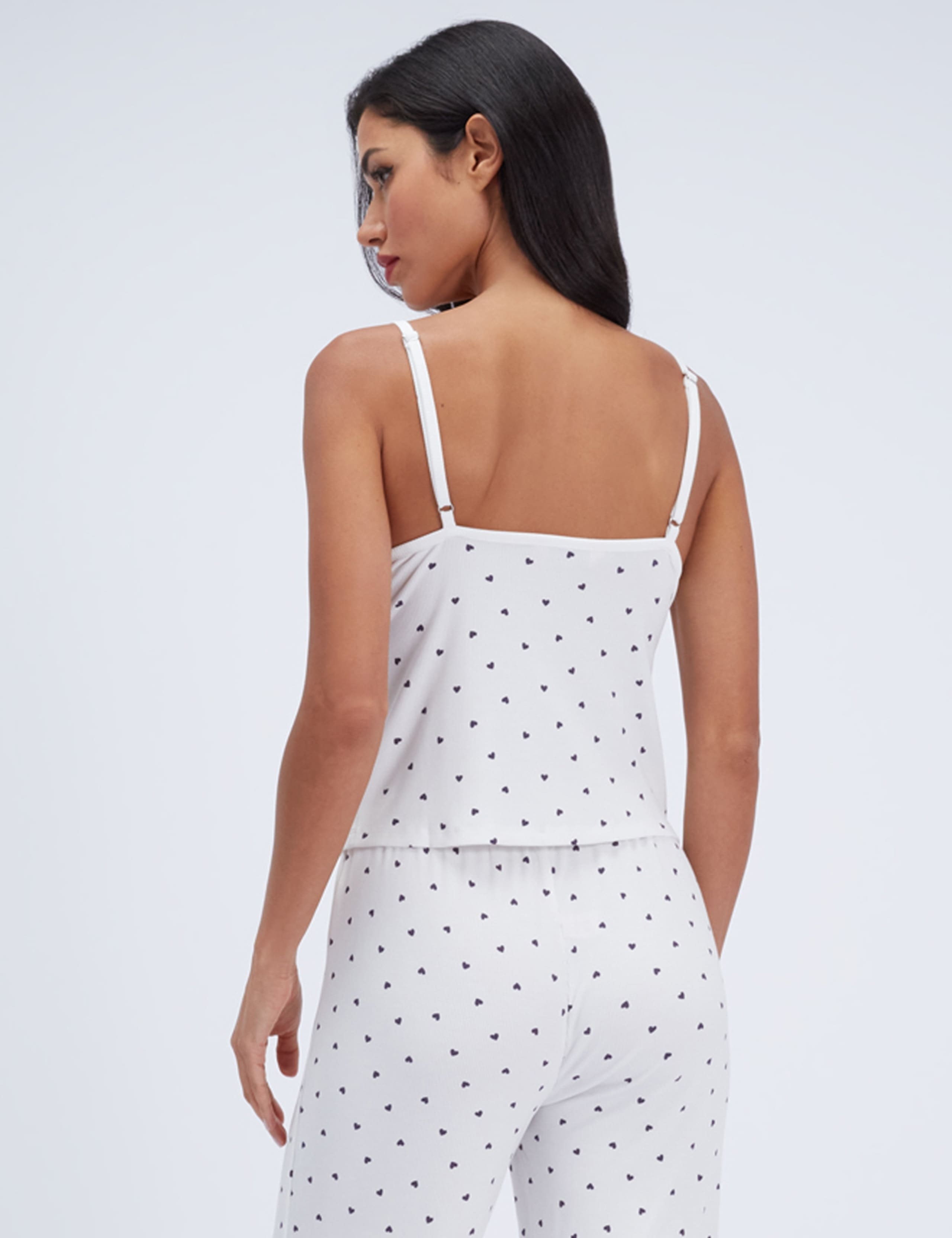 Modal Rich Heart Ribbed Pyjama Set 5 of 8