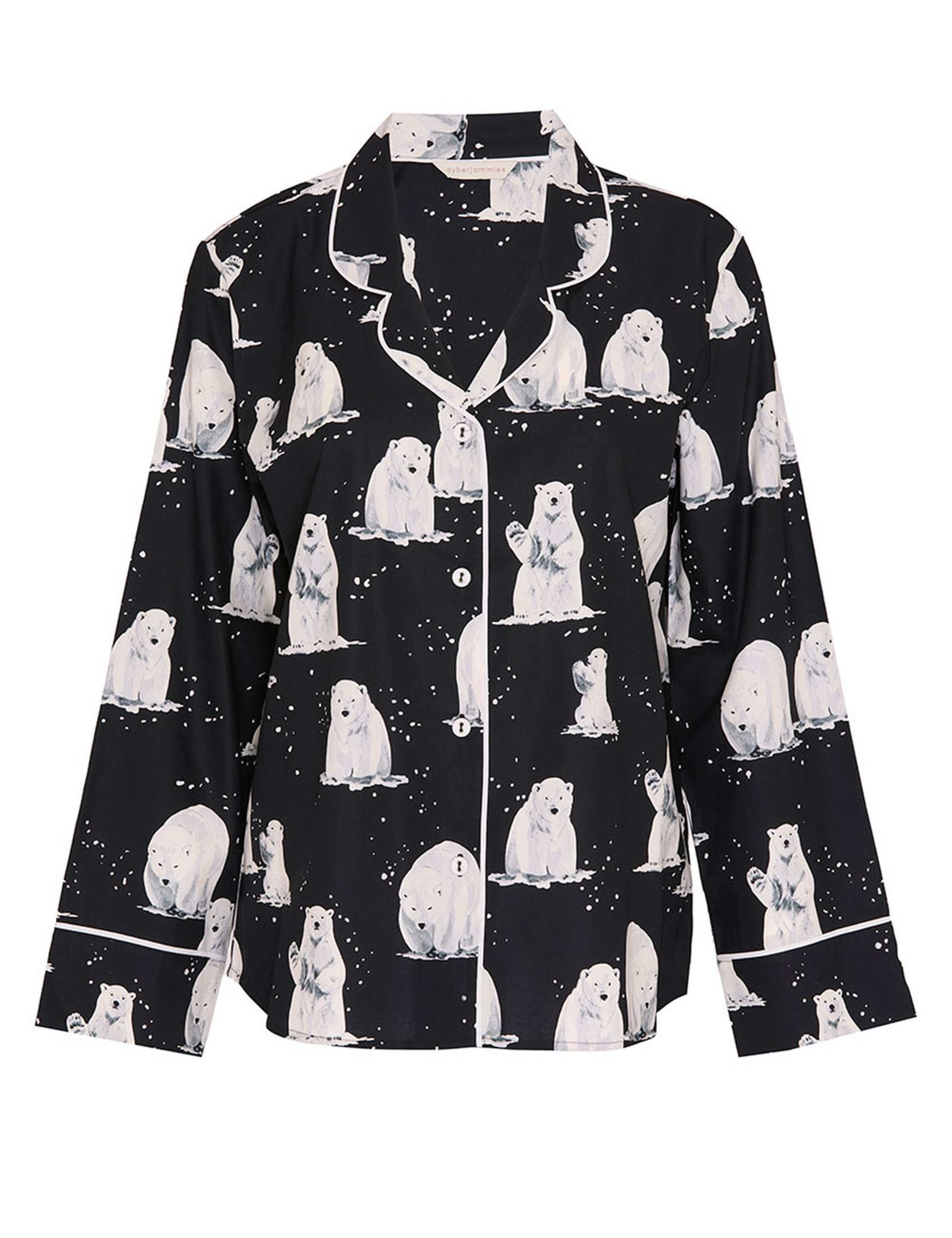 Cotton Modal Polar Bear Print Pyjama Top 2 of 3