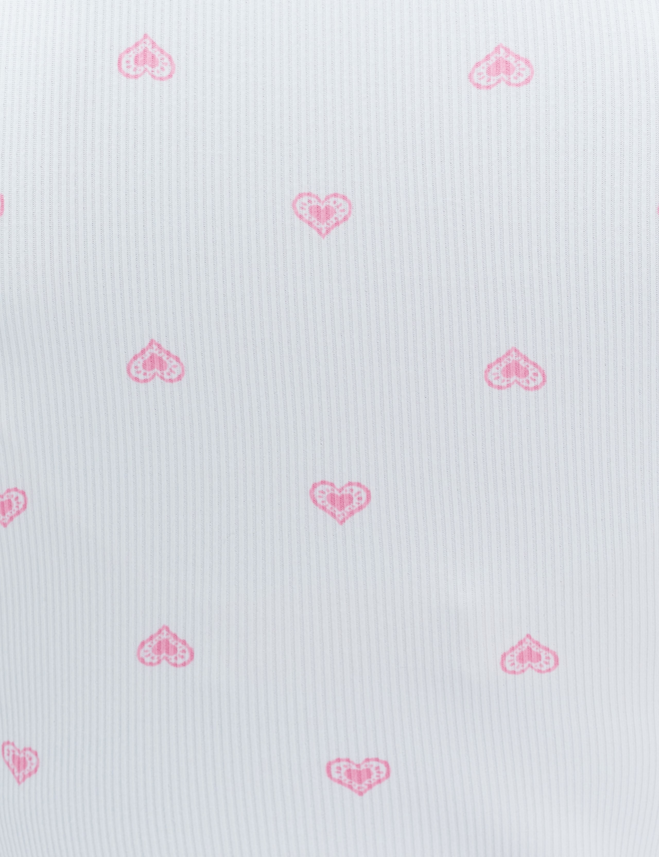 Heart Ribbed Bow Pyjama Set 7 of 7