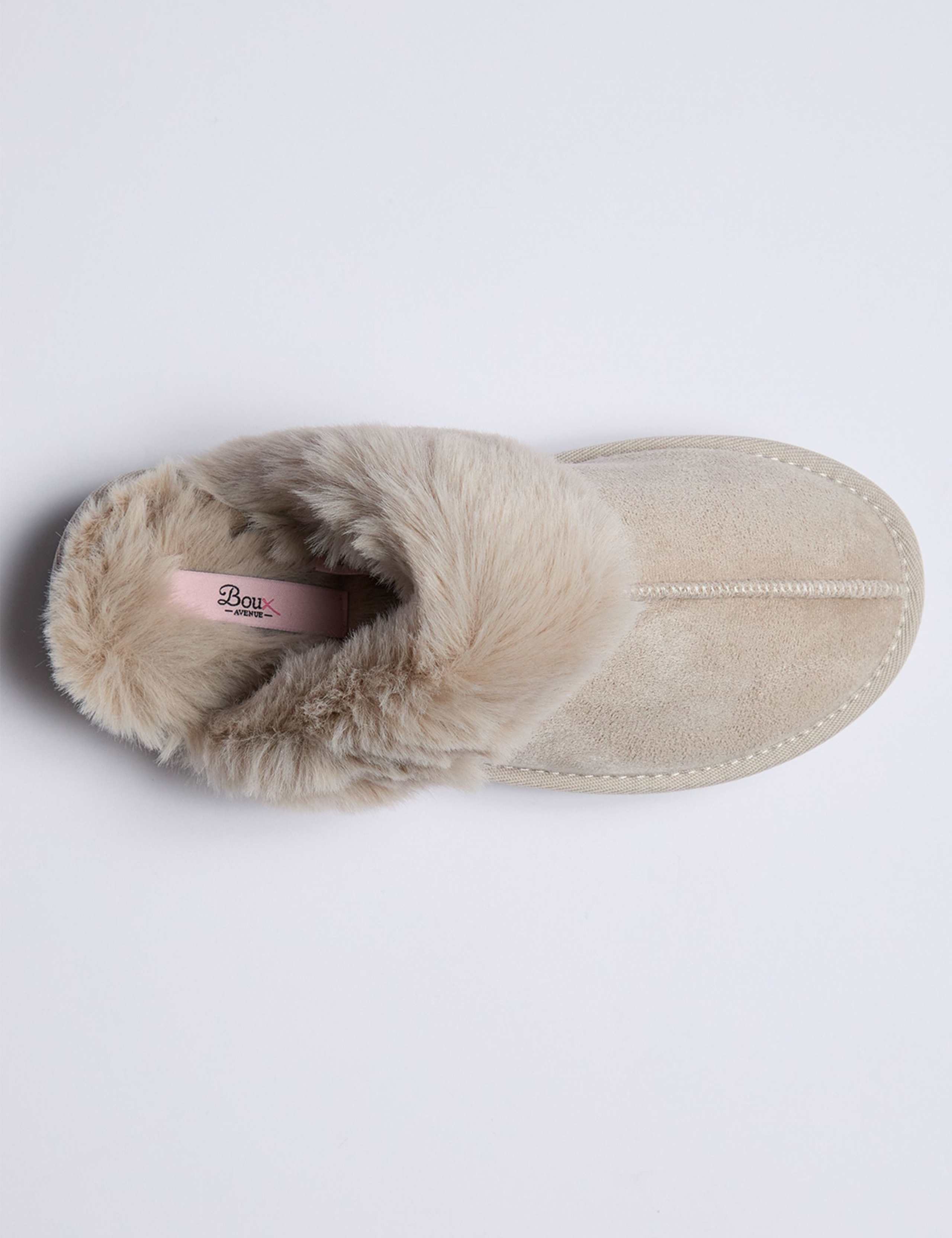 Faux Fur Cuff Platform Mule Slippers 3 of 5