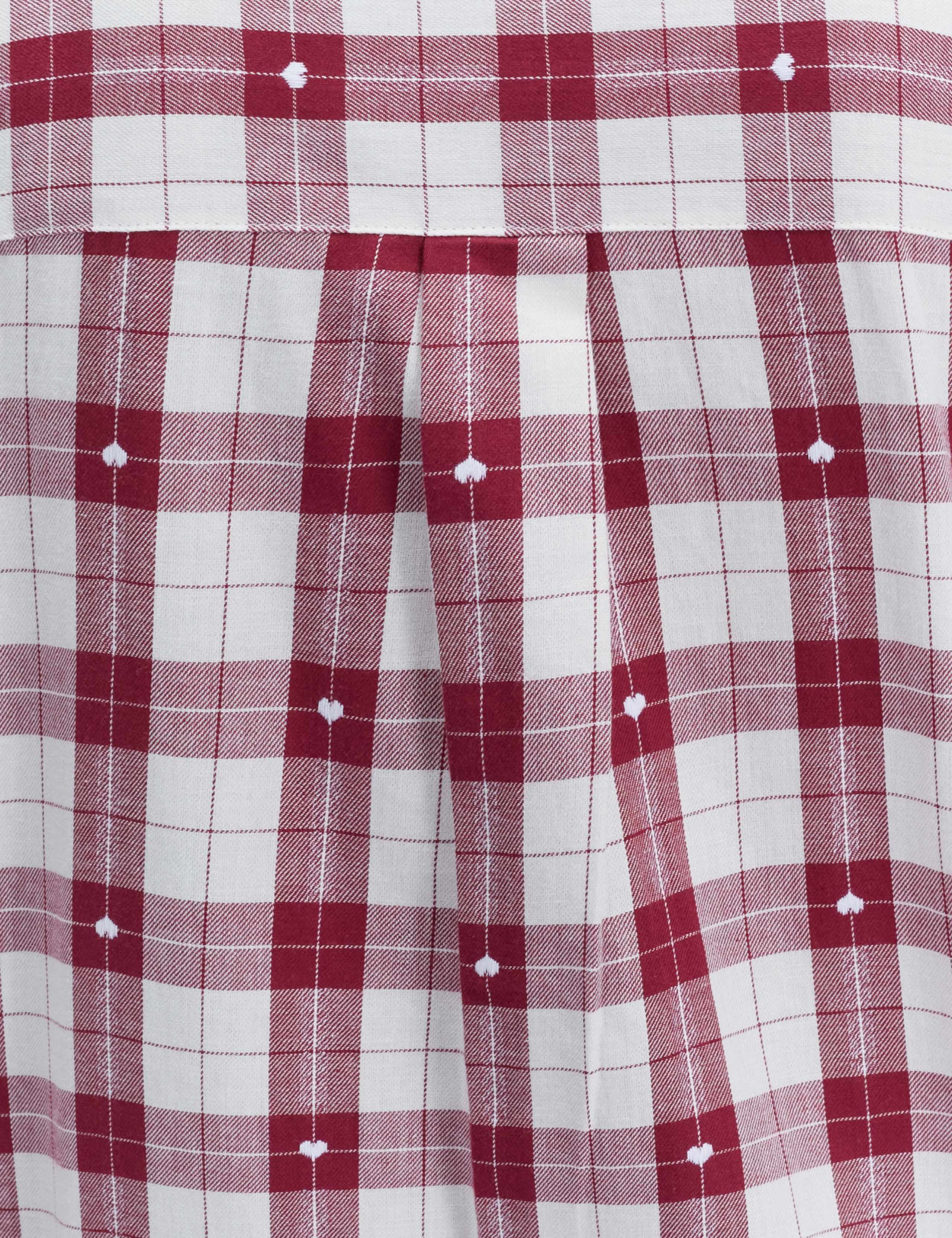 Pure Cotton Checked Heart Pyjama Set 7 of 7