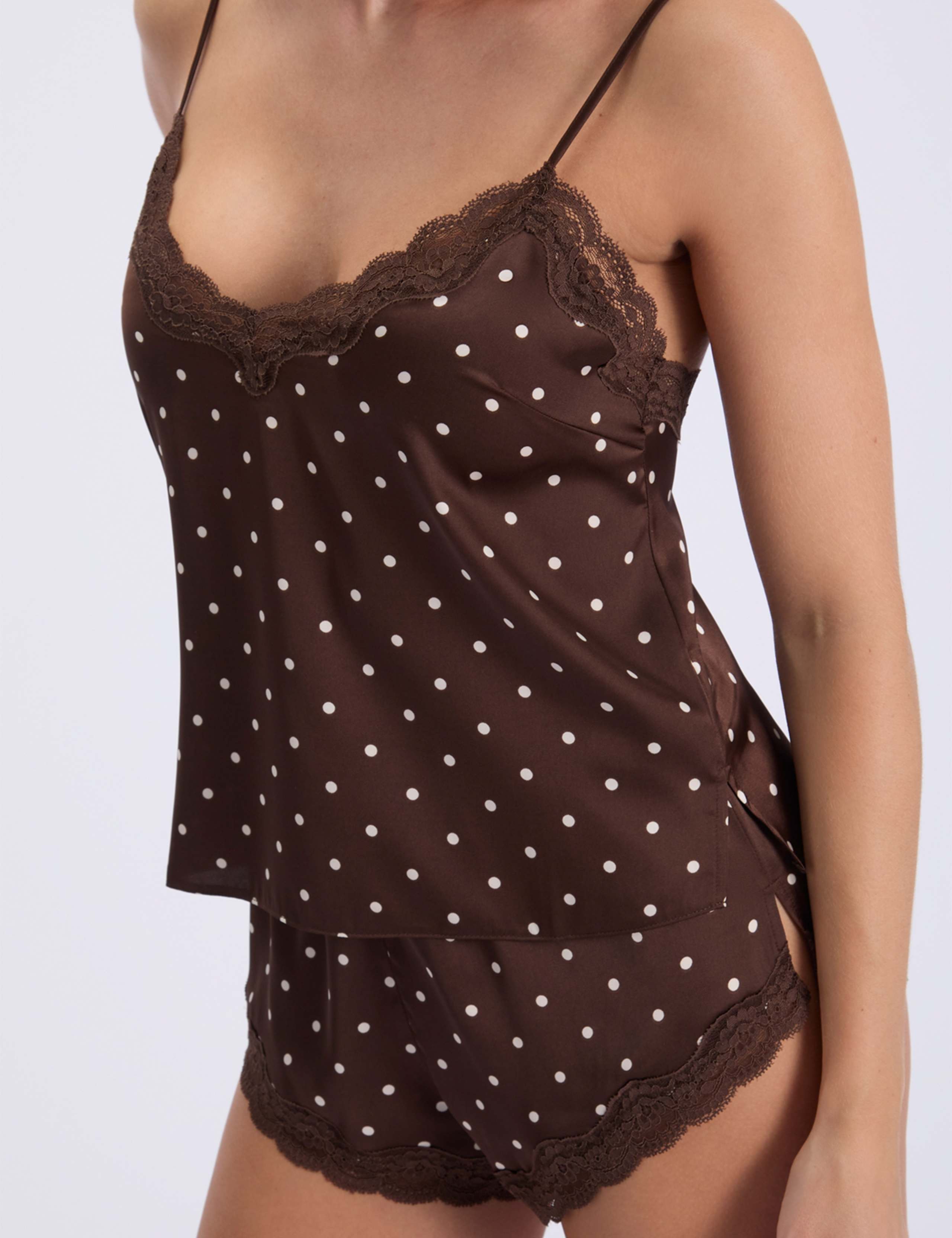 Daisy Satin Polka Dot Cami Shortie Set 3 of 6