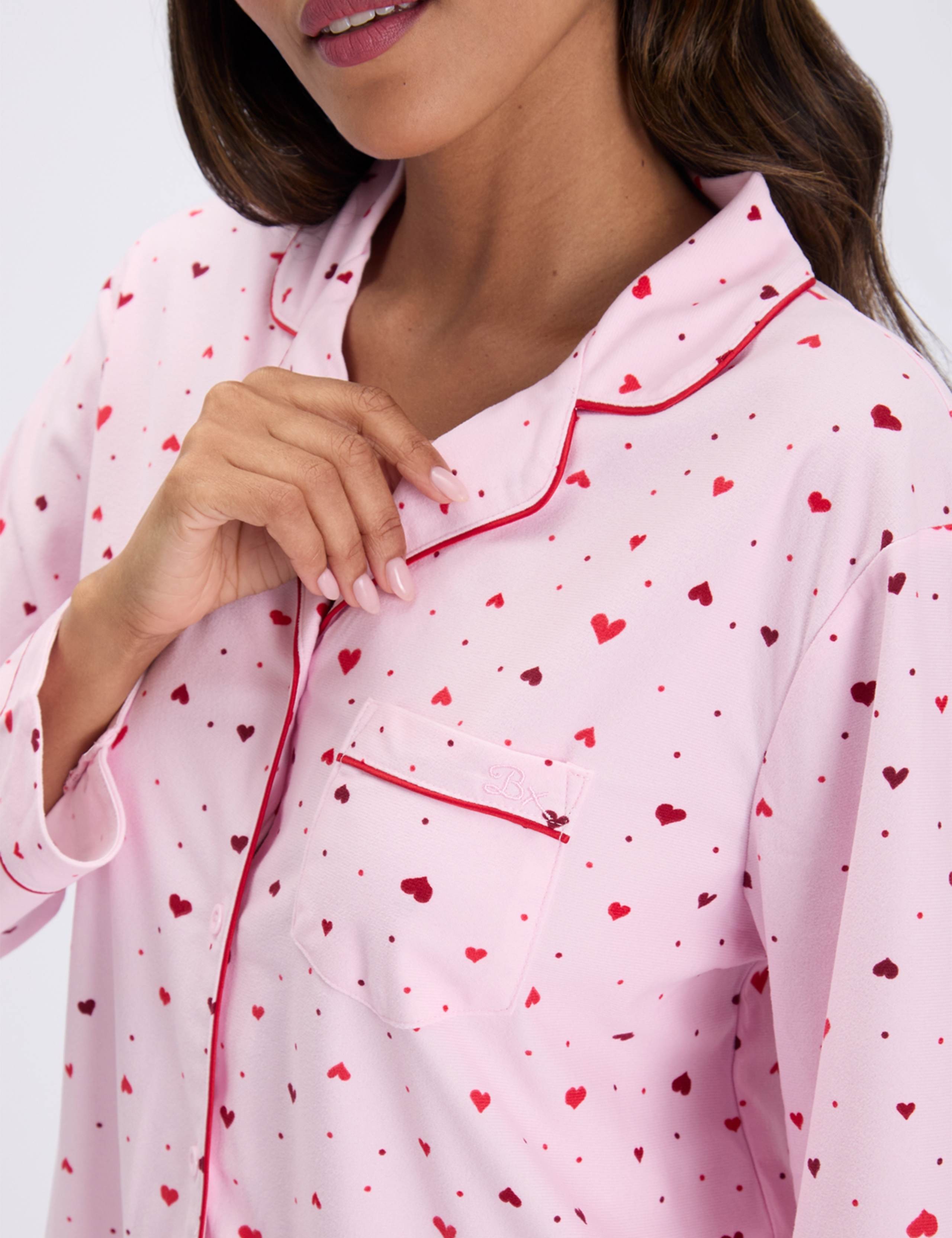 Fleece Heart Pyjama Set in a Bag 2 of 7