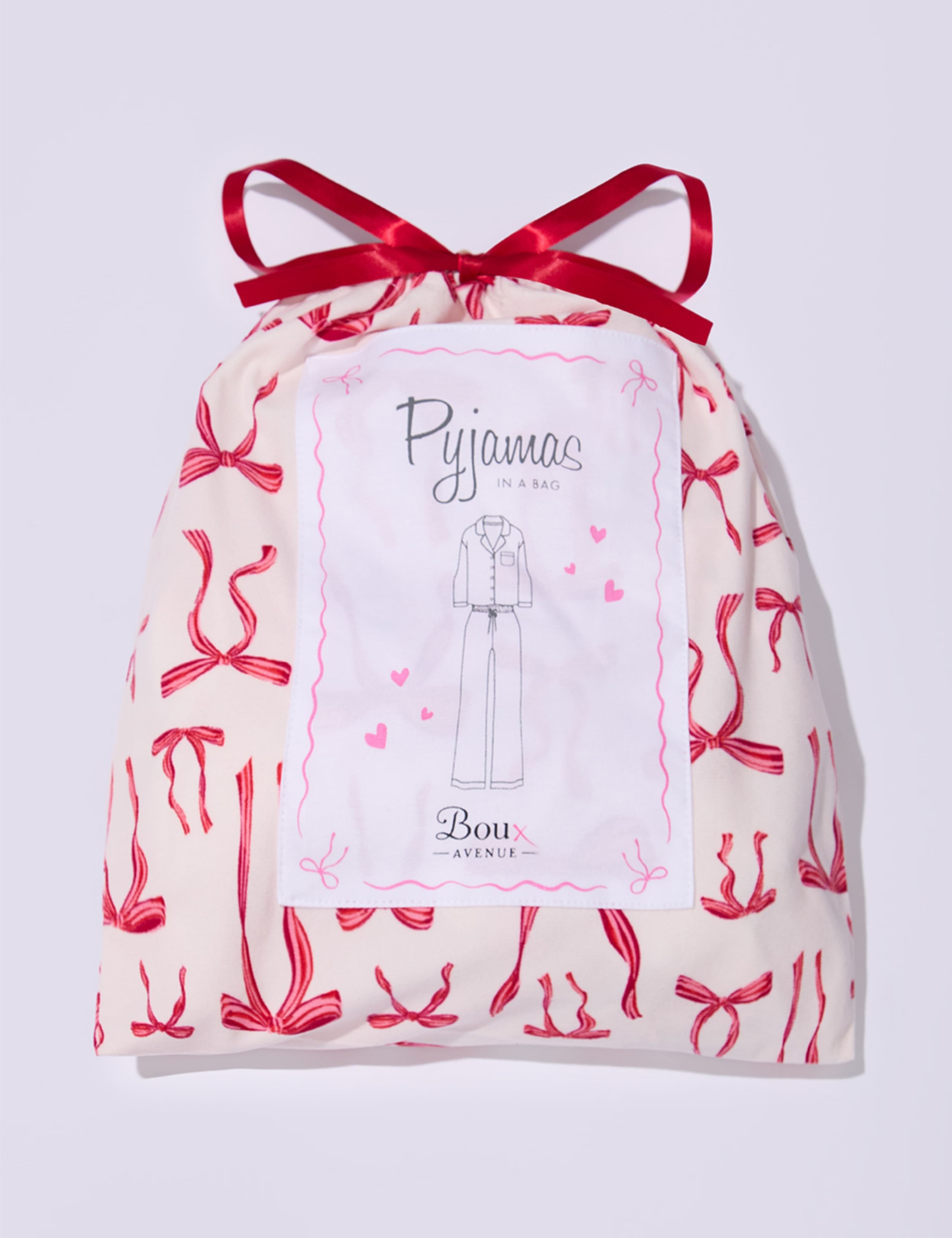Fleece Bow Pyjama Set in a Bag 7 of 7