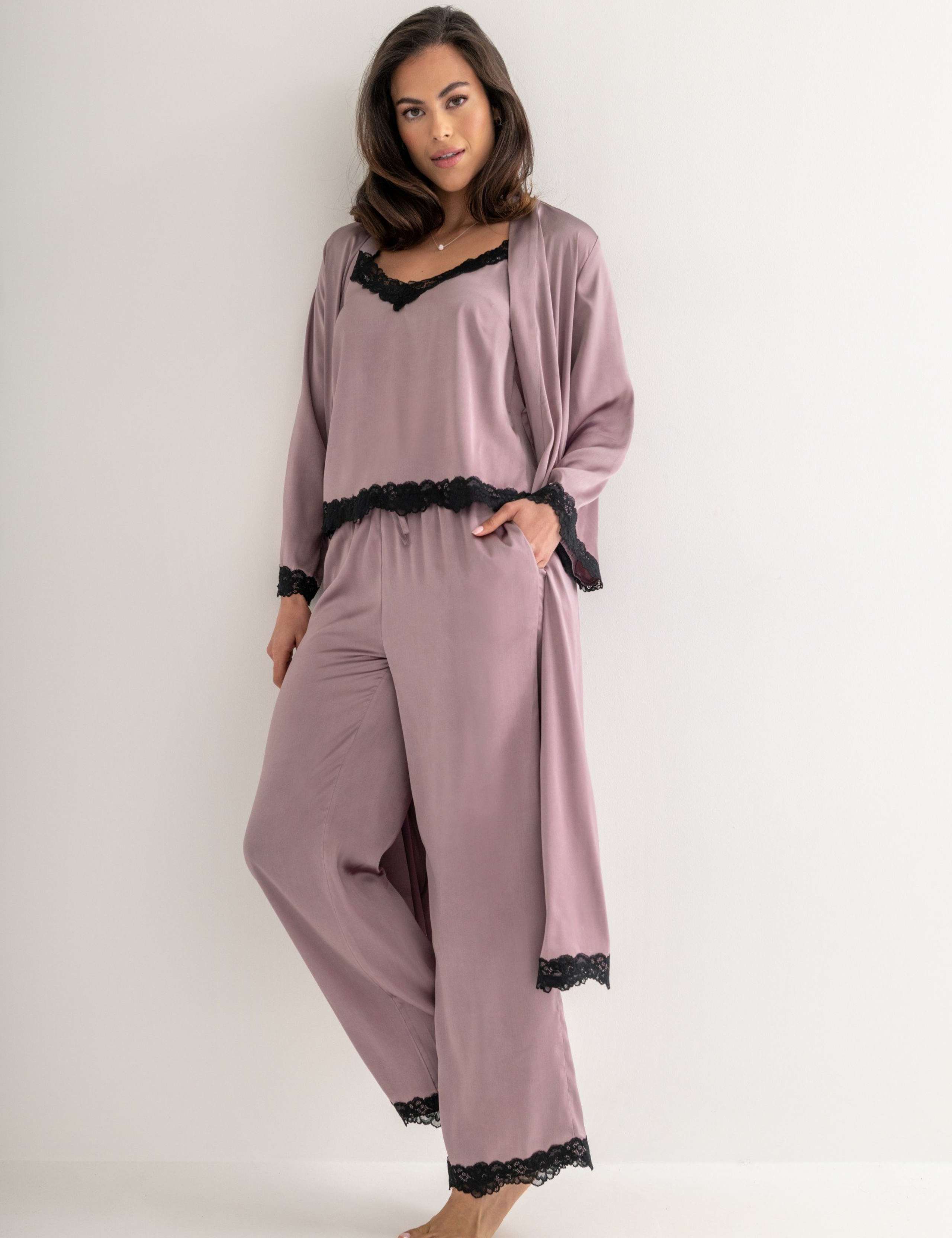 Dusk Satin Lace Trim Pyjama Set 7 of 9
