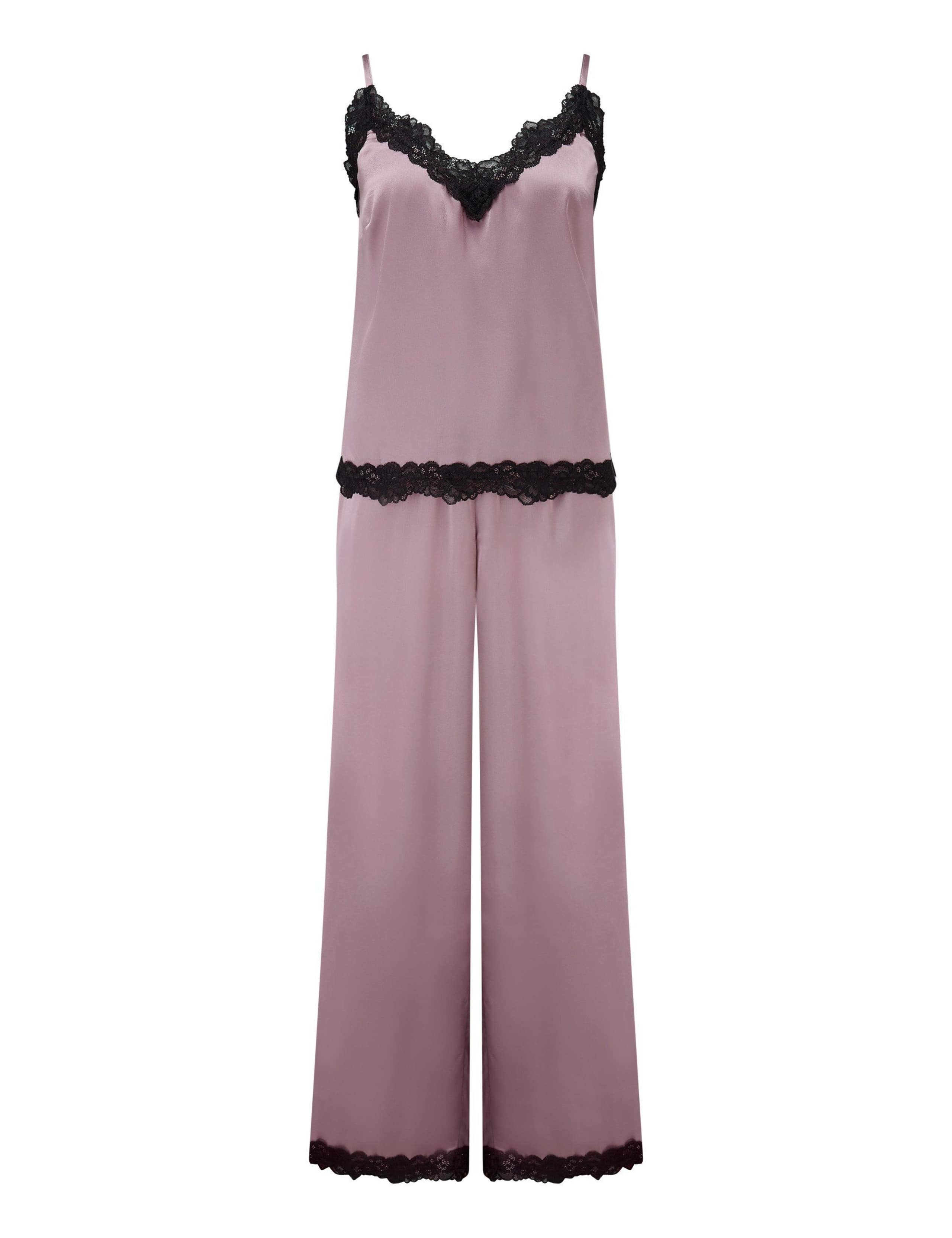 Dusk Satin Lace Trim Pyjama Set 2 of 9