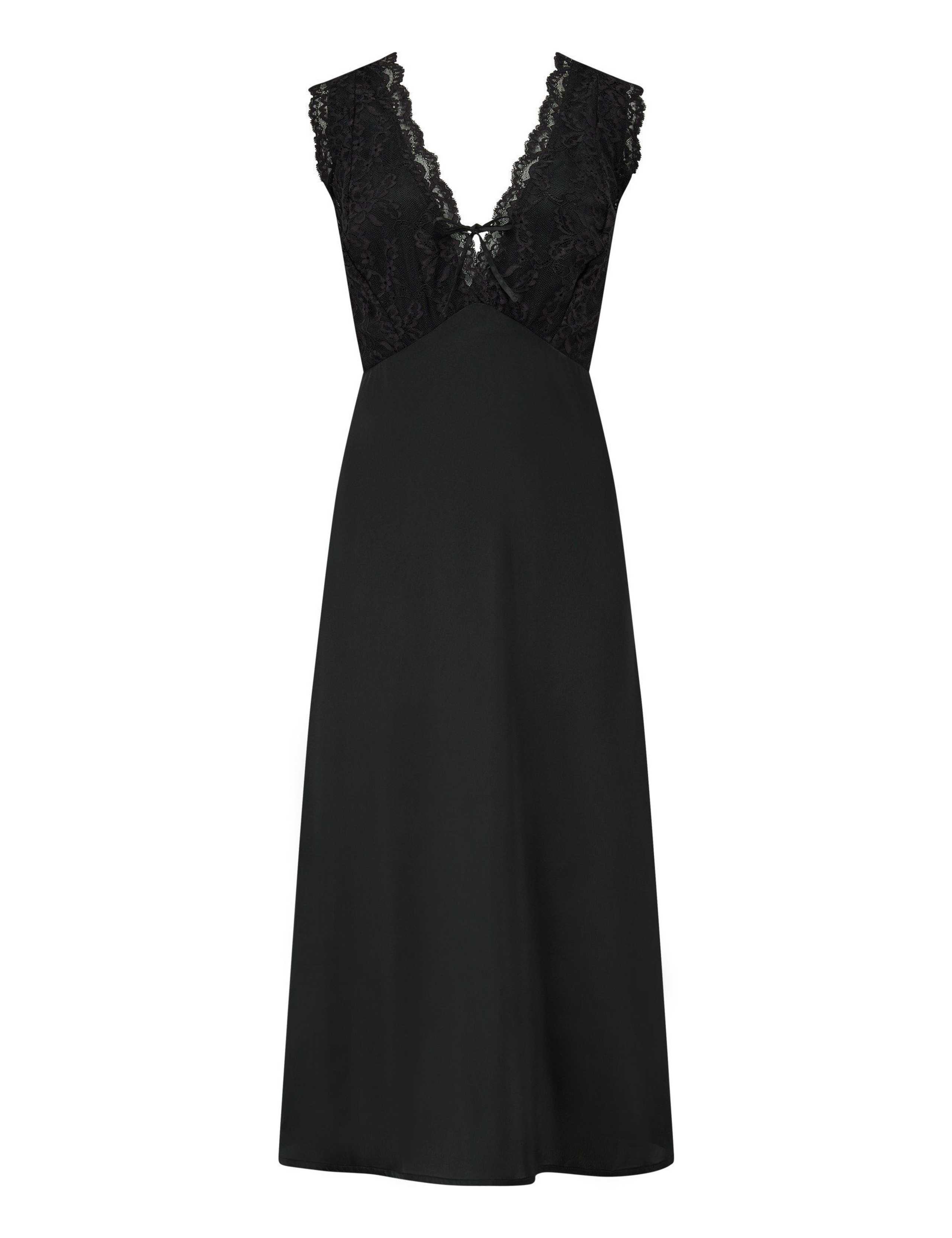 Dusk Satin & Lace Plunge Midi Chemise 2 of 6