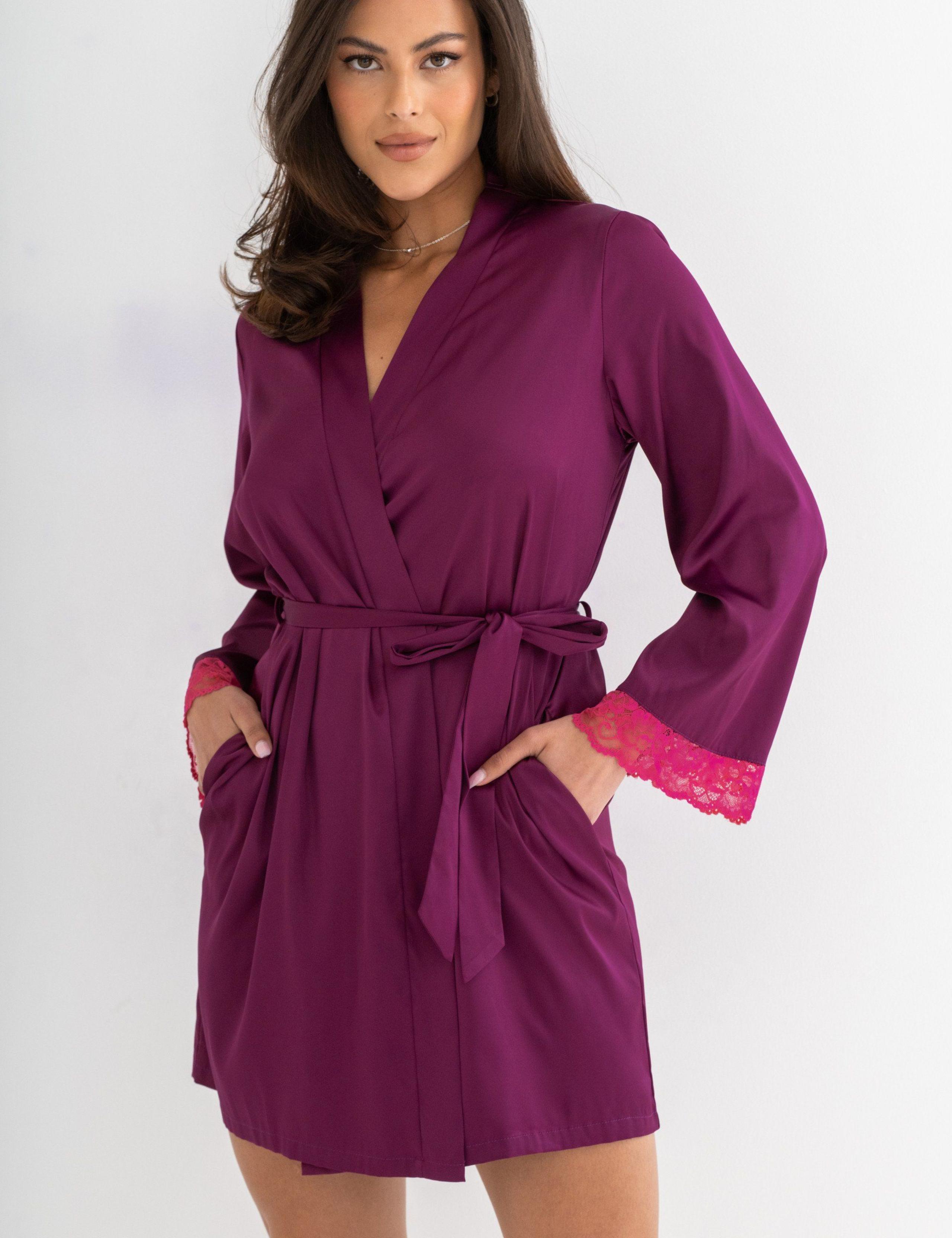 Dusk Lace Trim Dressing Gown 7 of 8