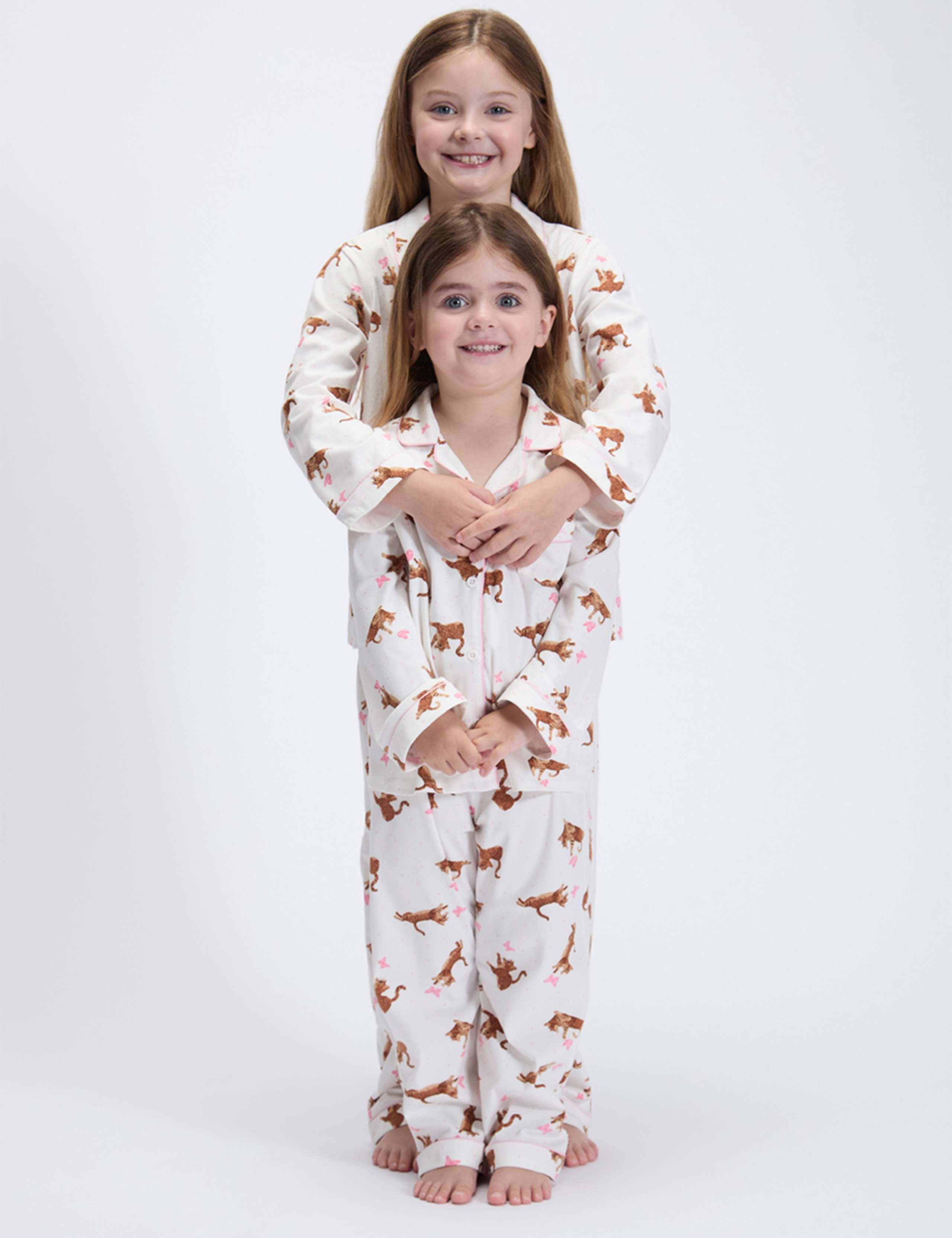Fleece Cat Print Pyjamas in a Bag (2-12 Yrs) 3 of 6