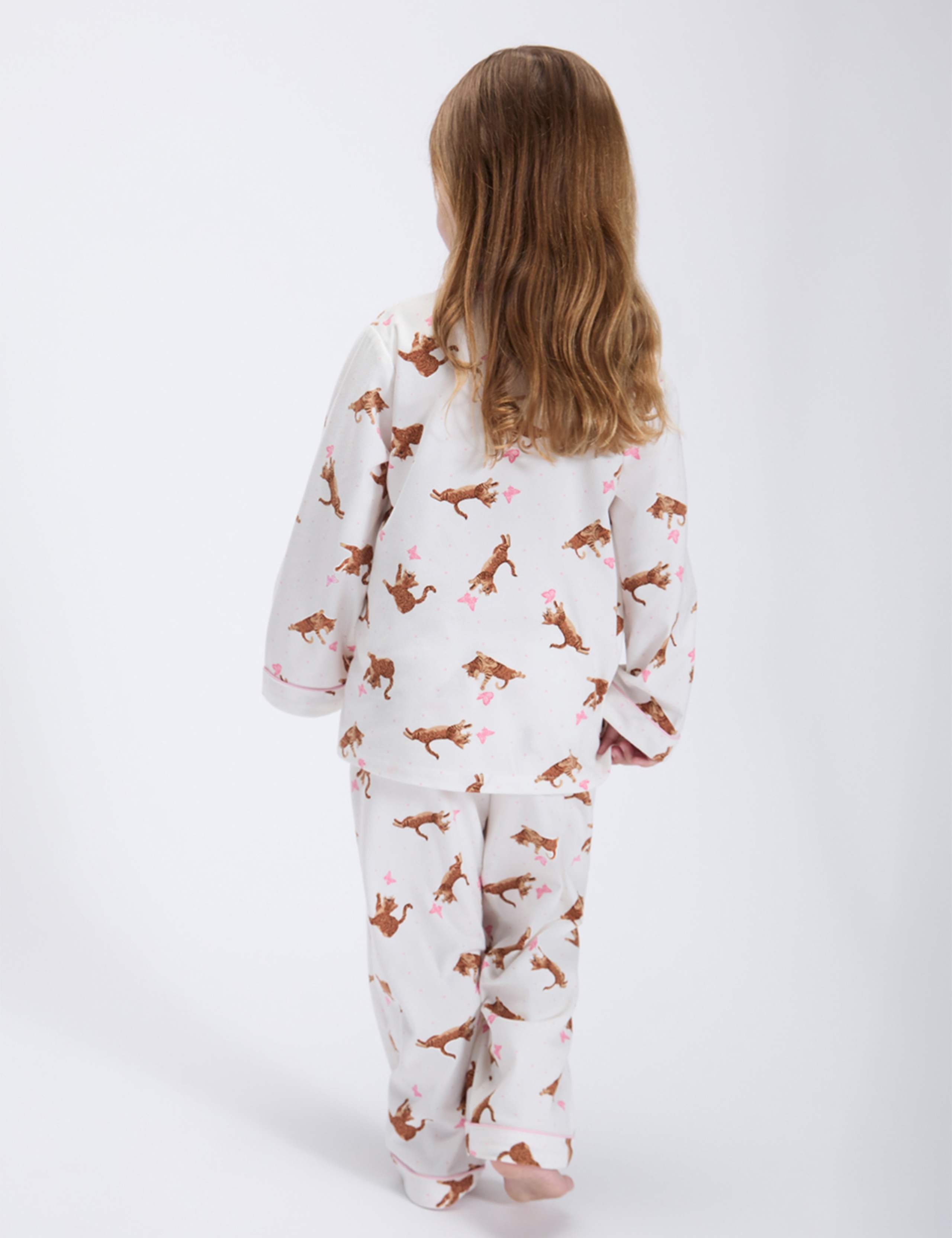 Fleece Cat Print Pyjamas in a Bag (2-12 Yrs) 4 of 6