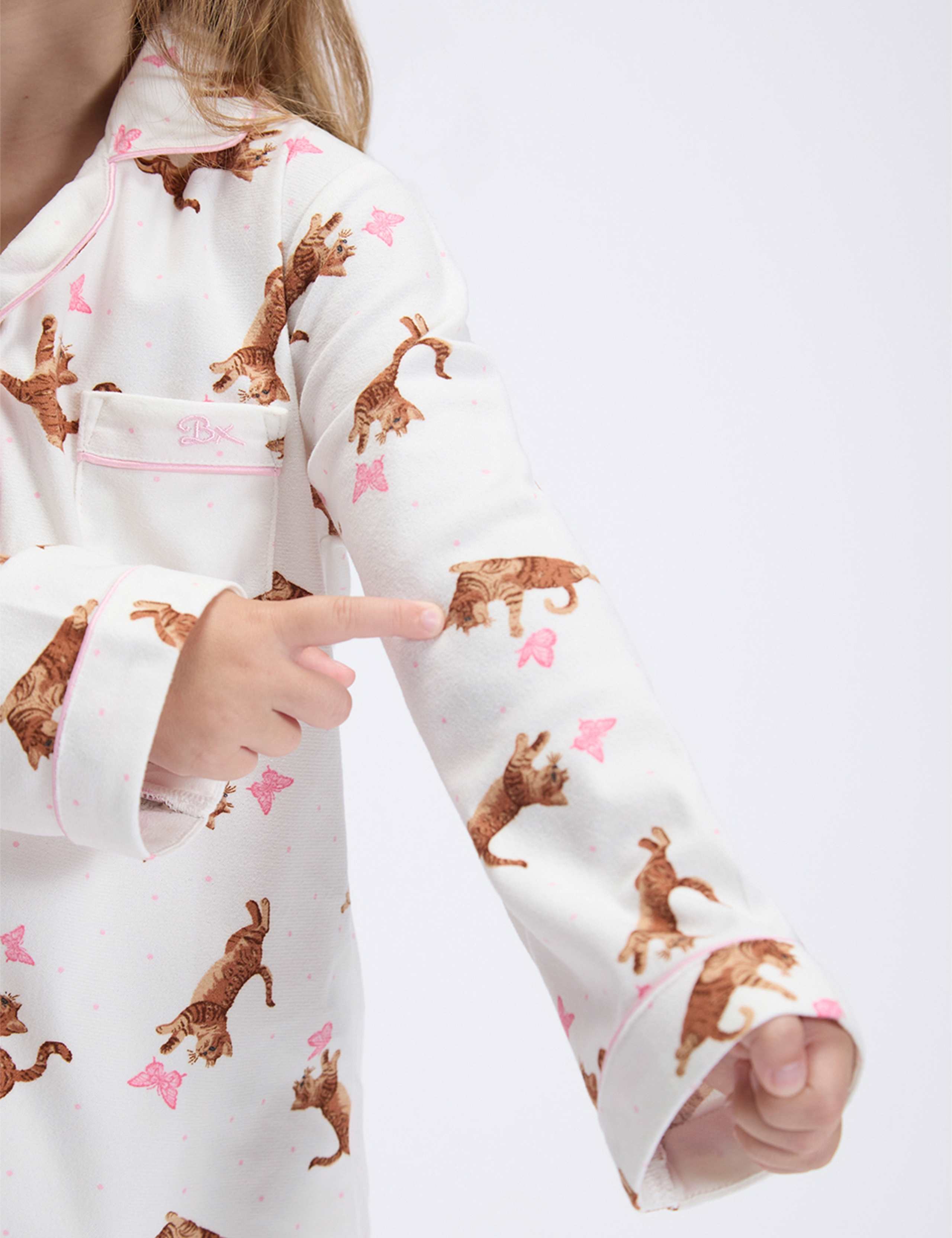 Fleece Cat Print Pyjamas in a Bag (2-12 Yrs) 5 of 6