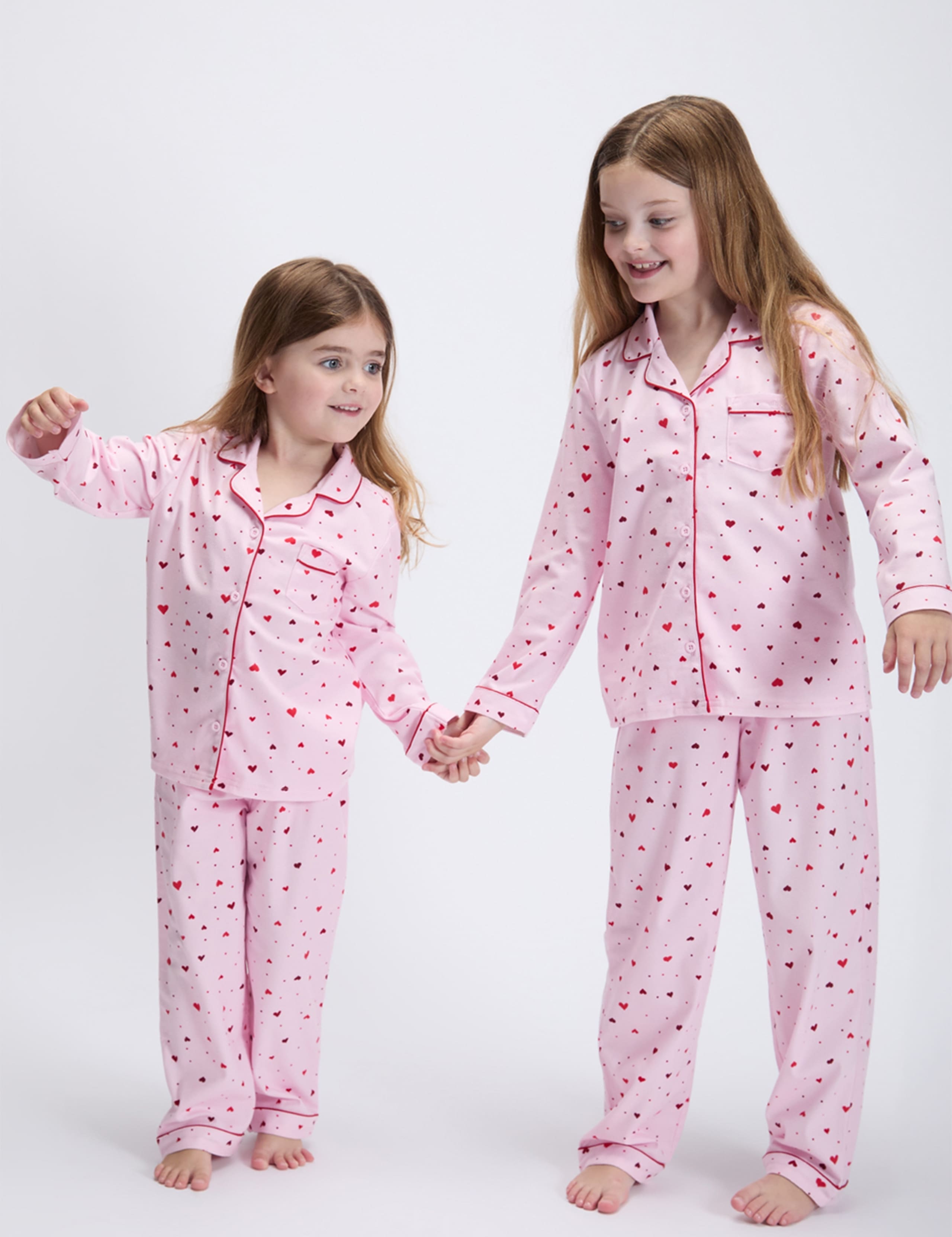 Fleece Heart Print Pyjamas in a Bag (2-12 Yrs) 2 of 6