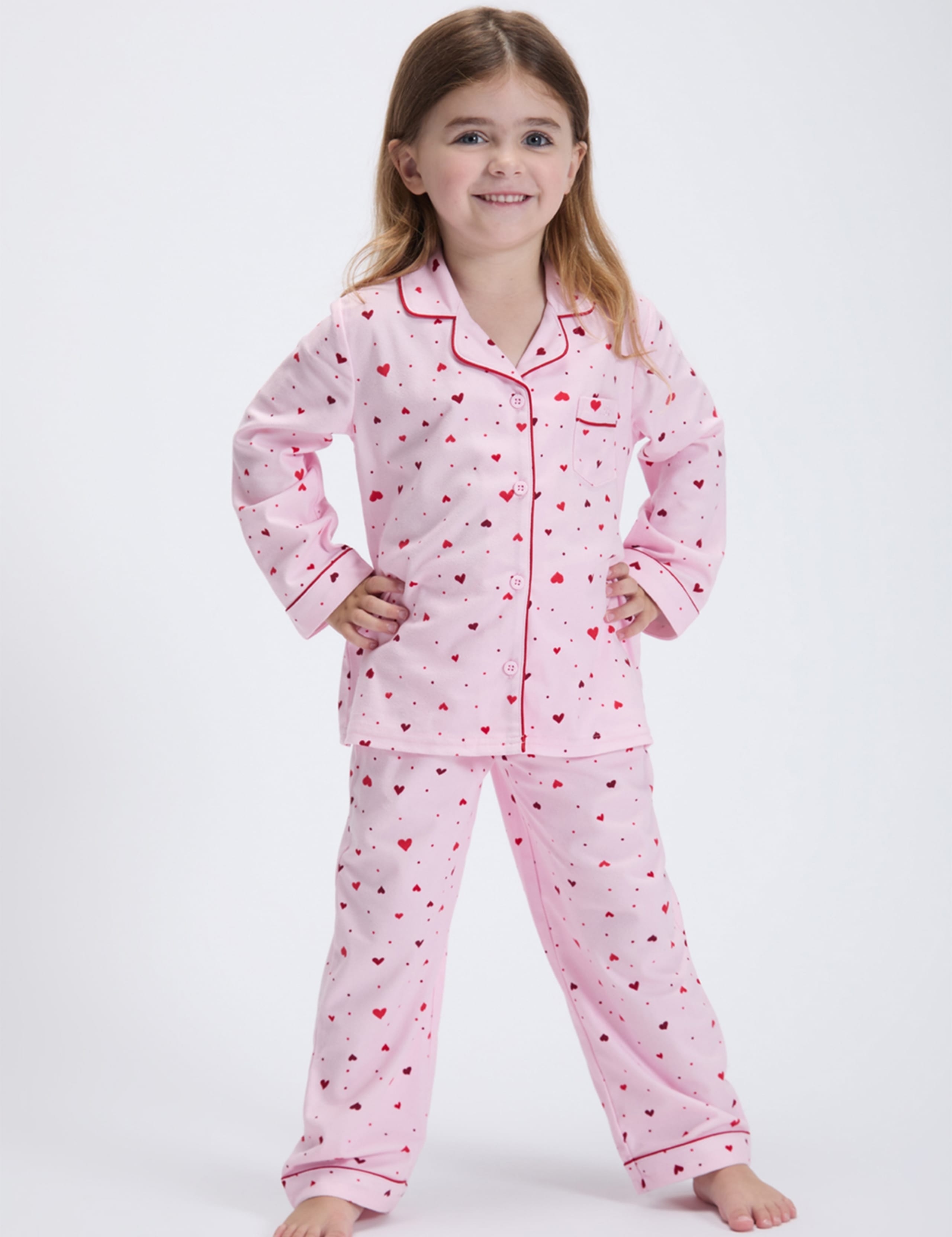 Fleece Heart Print Pyjamas in a Bag (2-12 Yrs) 3 of 6