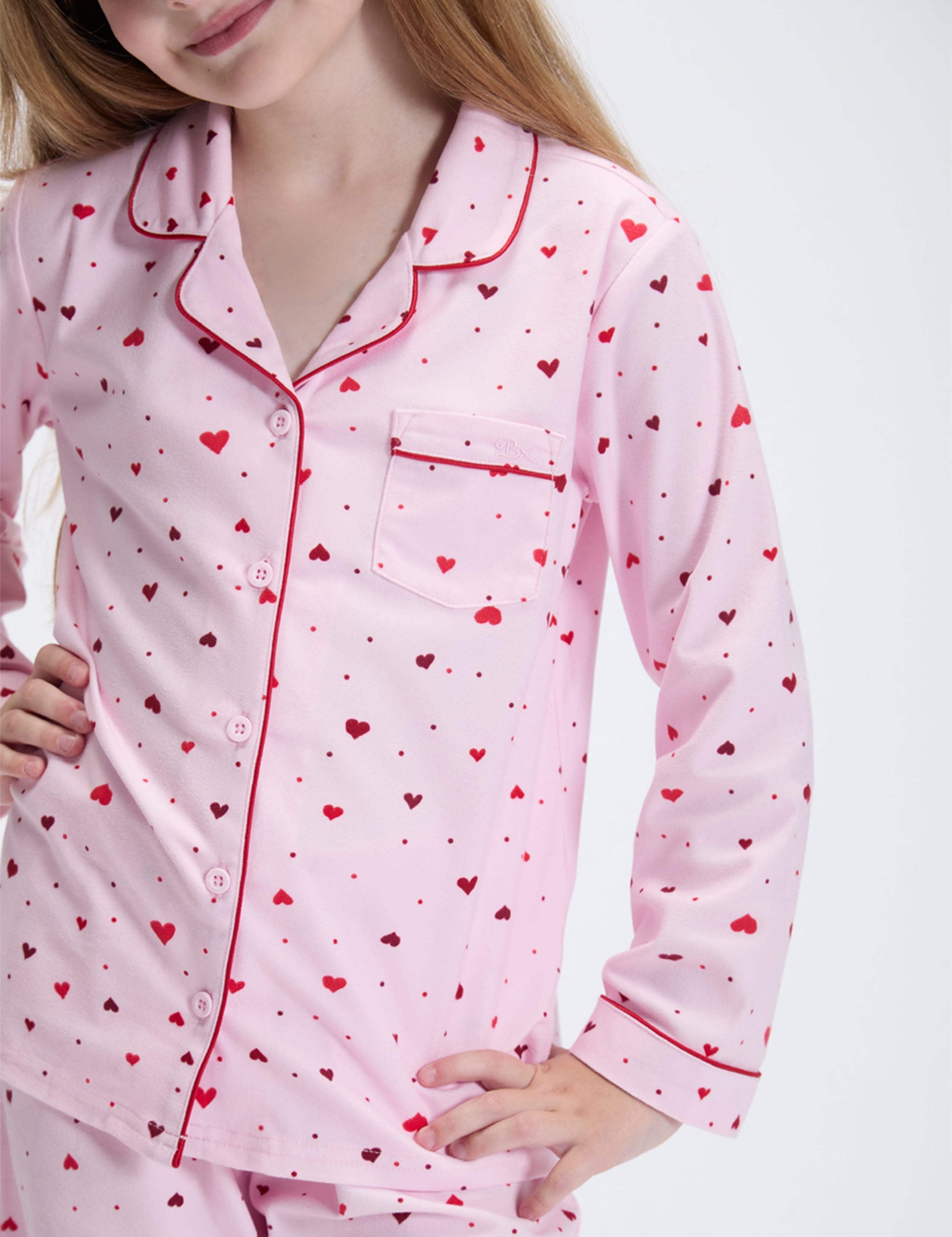 Fleece Heart Print Pyjamas in a Bag (2-12 Yrs) 4 of 6