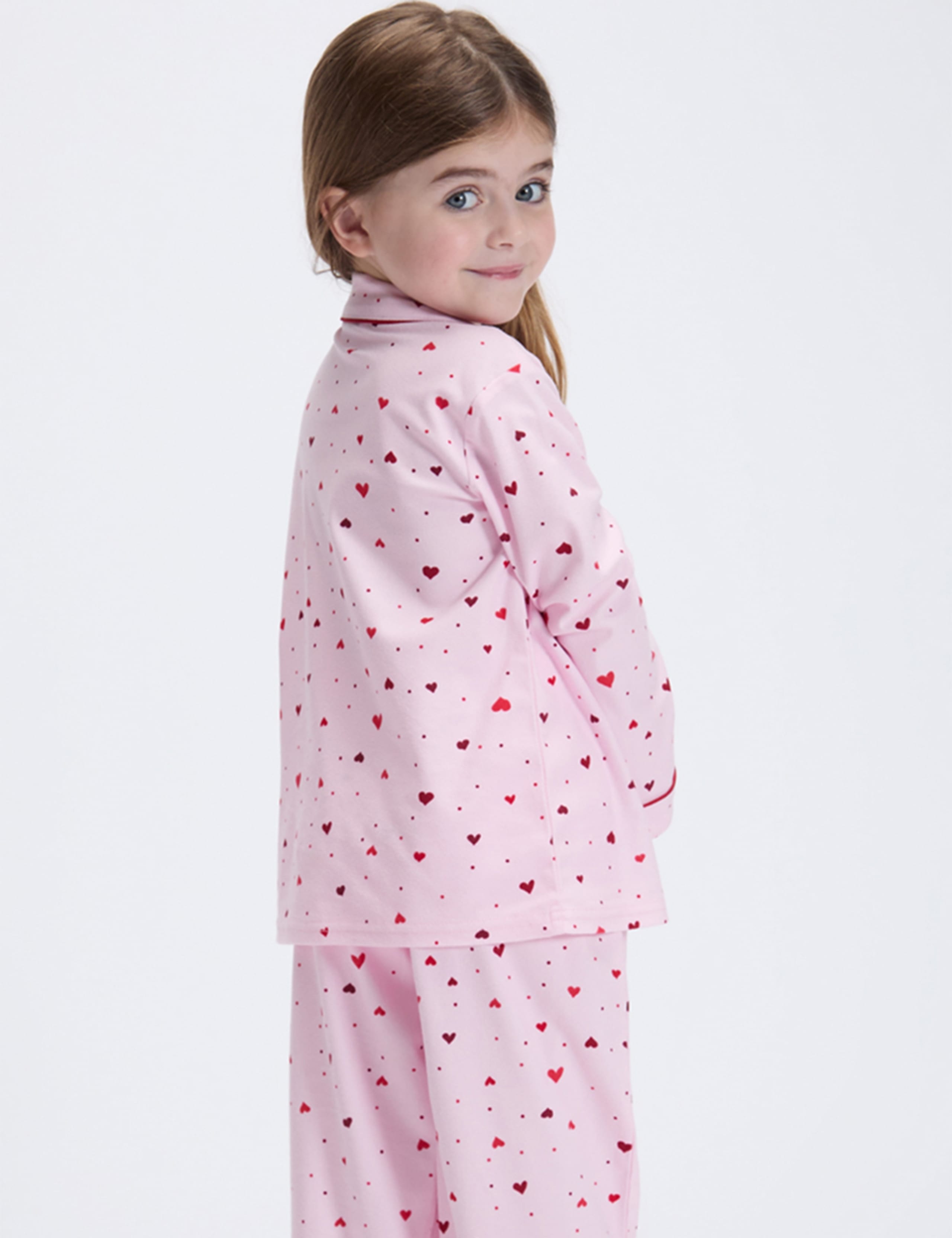 Fleece Heart Print Pyjamas in a Bag (2-12 Yrs) 5 of 6