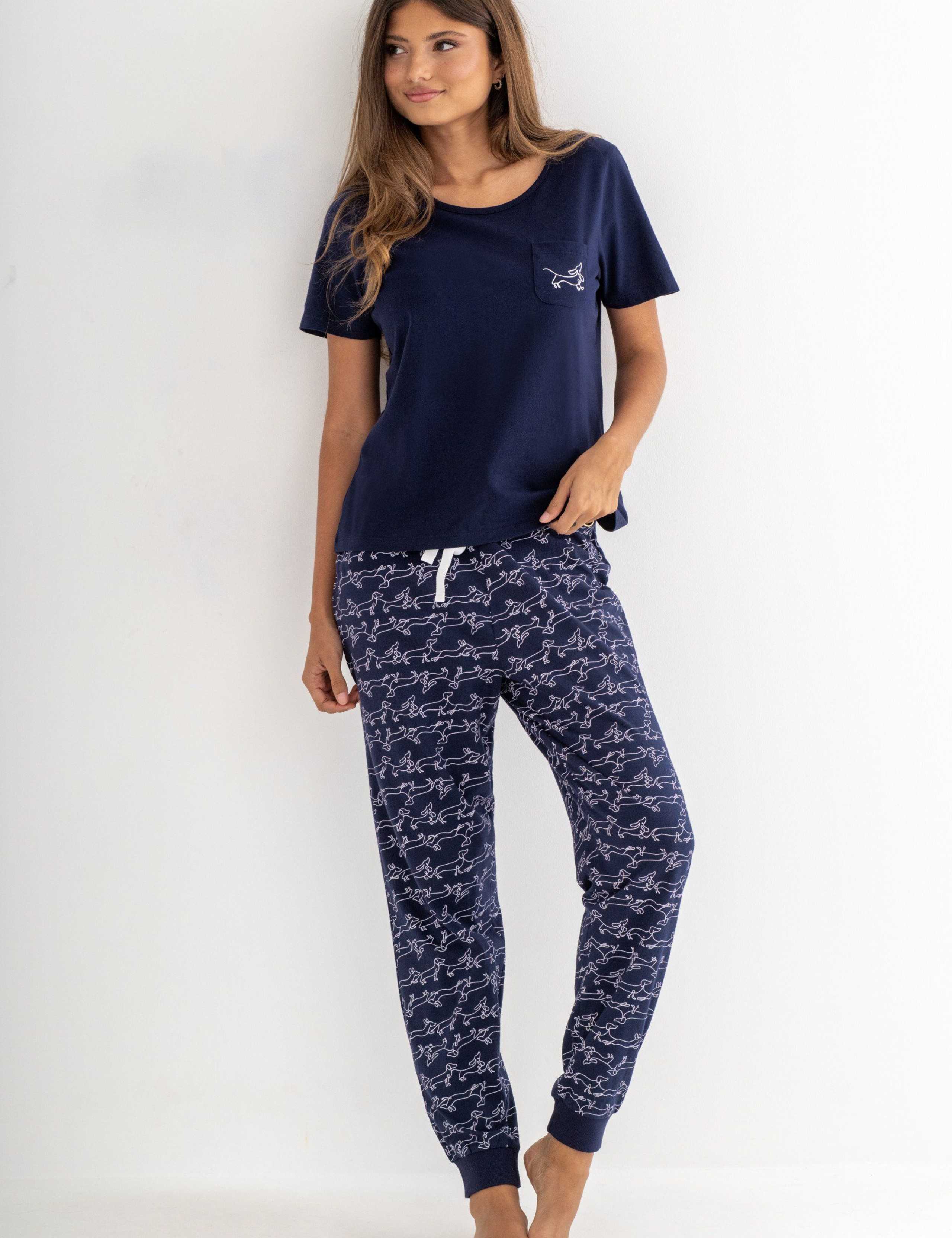 Pure Cotton Dachshund Pyjama Set 9 of 10