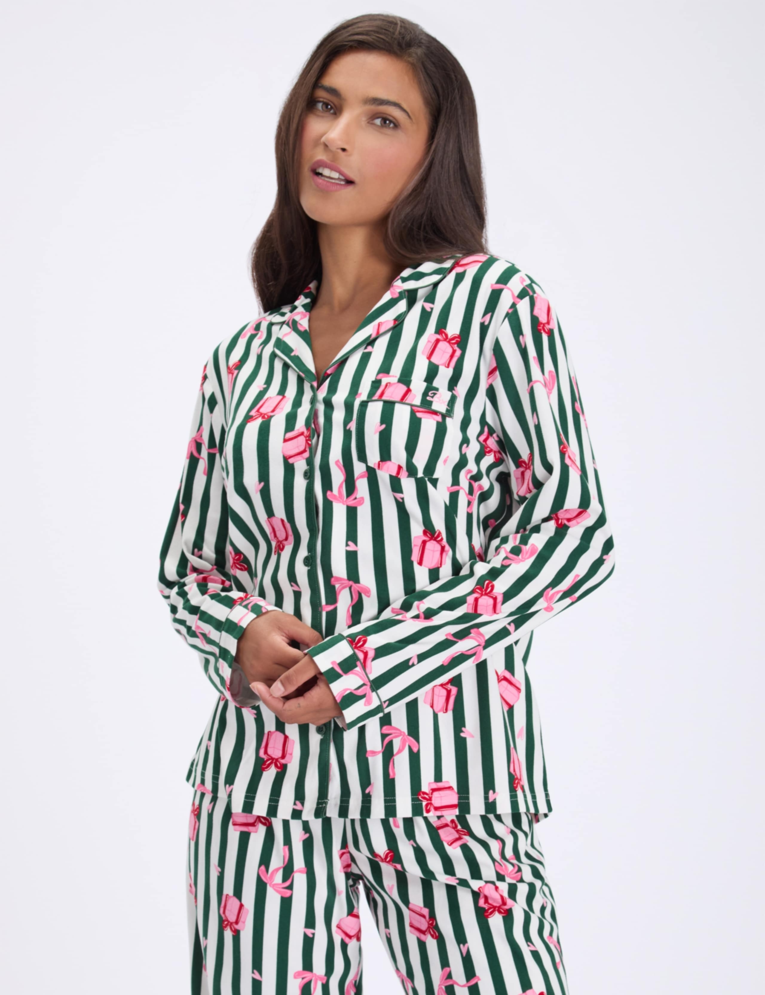 Fleece Striped Pyjamas In A Bag 2 of 8