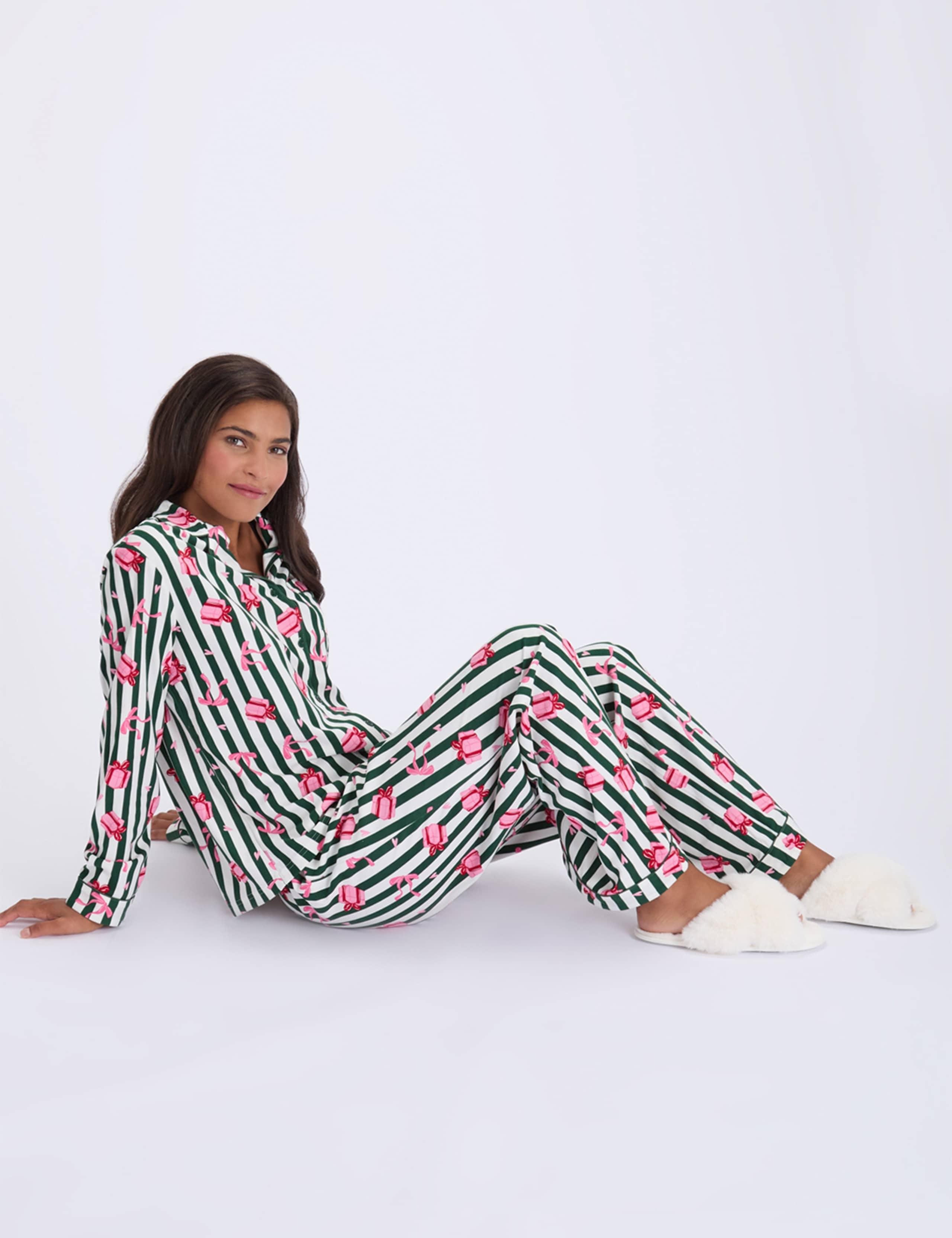 Fleece Striped Pyjamas In A Bag 3 of 8