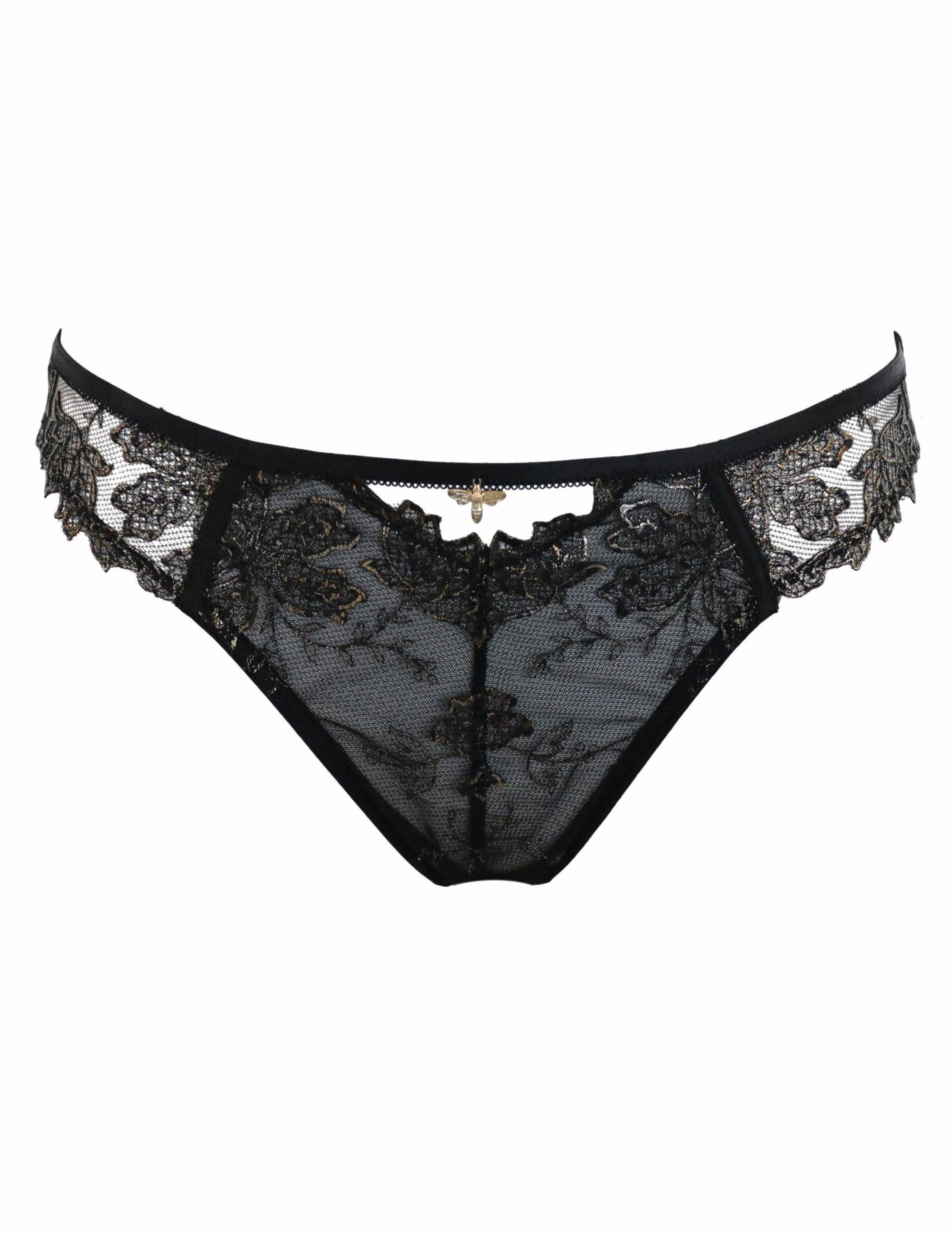 Queen Bee Floral Embroidered Bikini Knickers 2 of 9