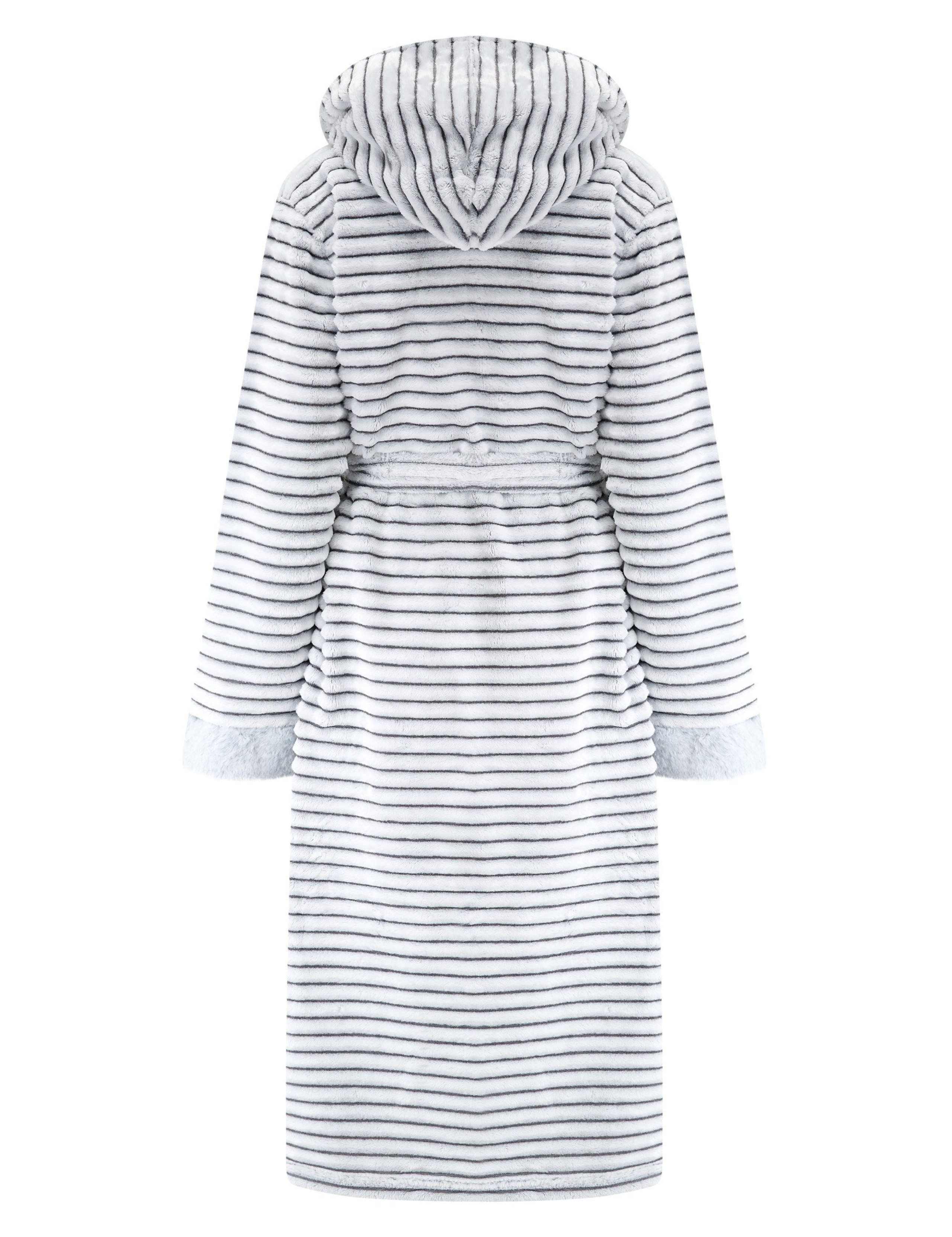 Long Fleece Striped Gown 9 of 9