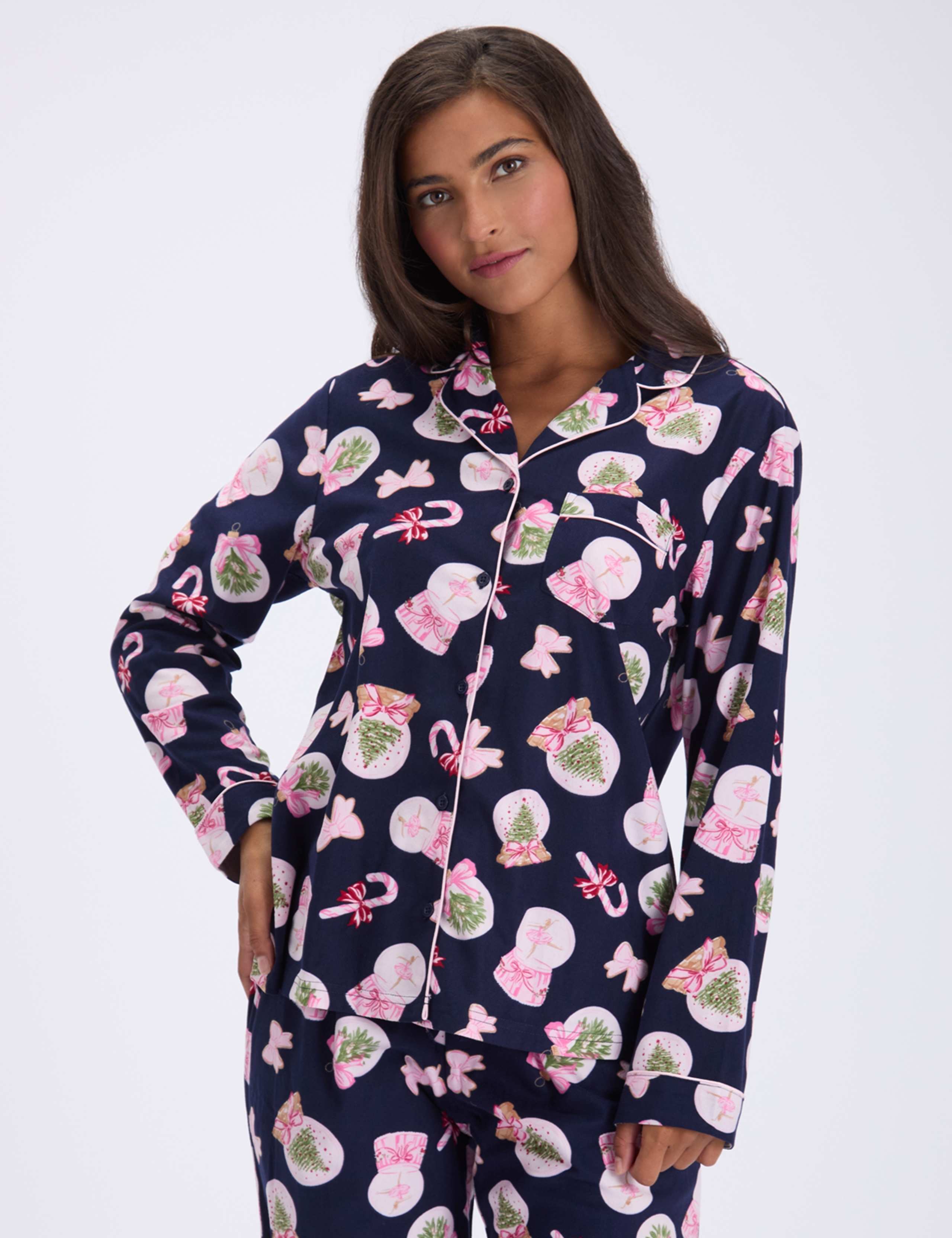 Fleece Snow Globe Pyjama Set in a Bag 2 of 8