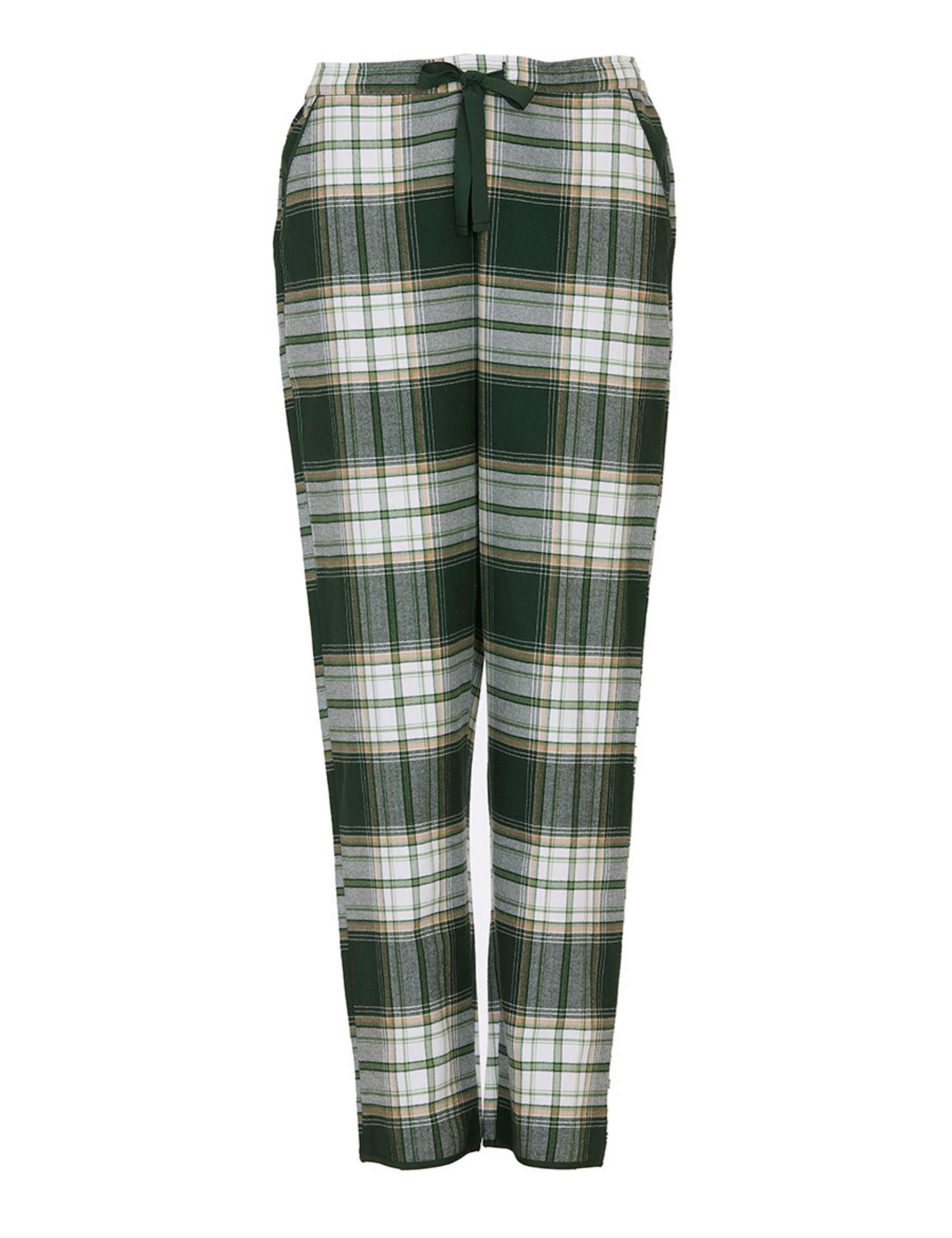 Pure Cotton Checked Pyjama Bottoms 2 of 4