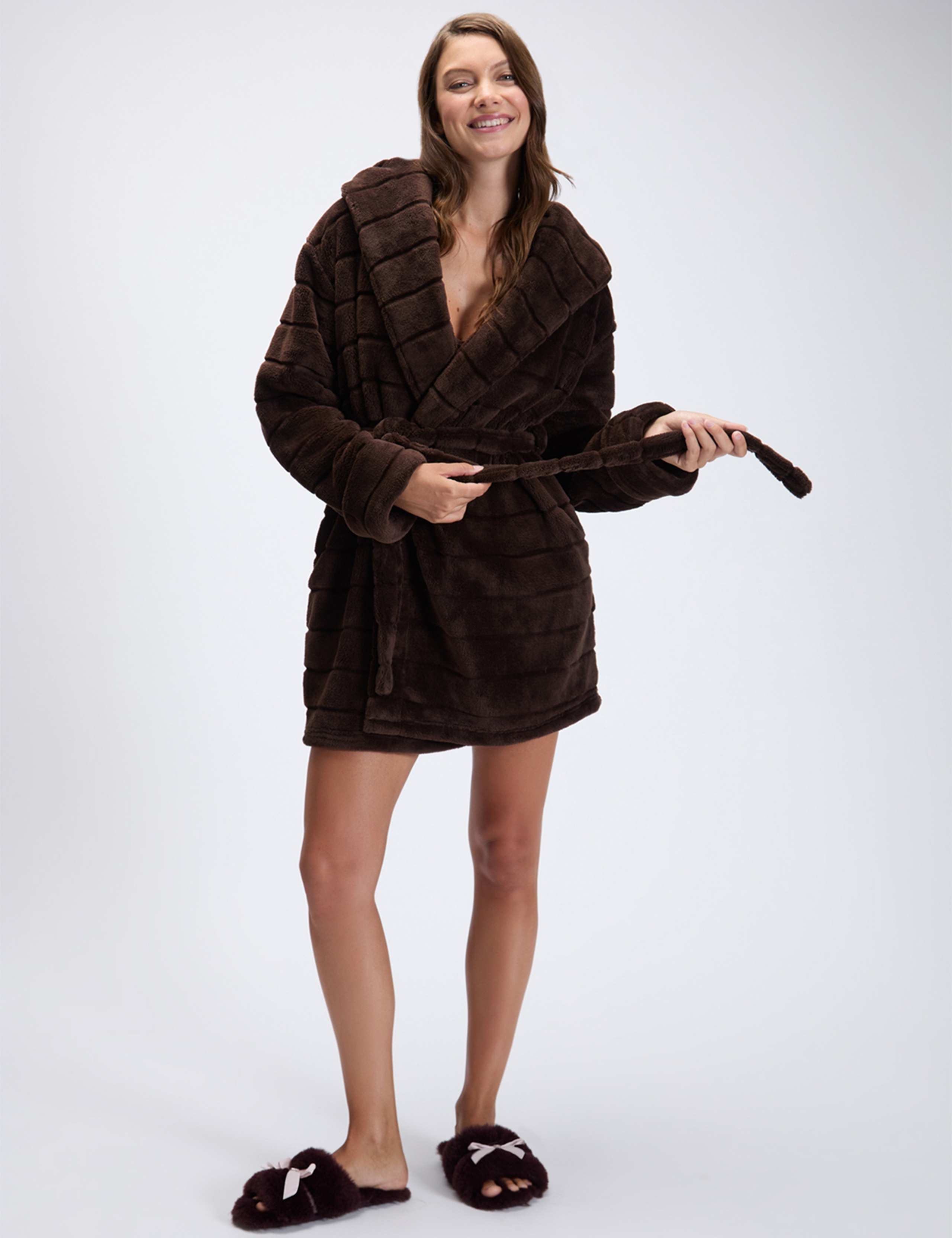 Striped Short Robe 3 of 13