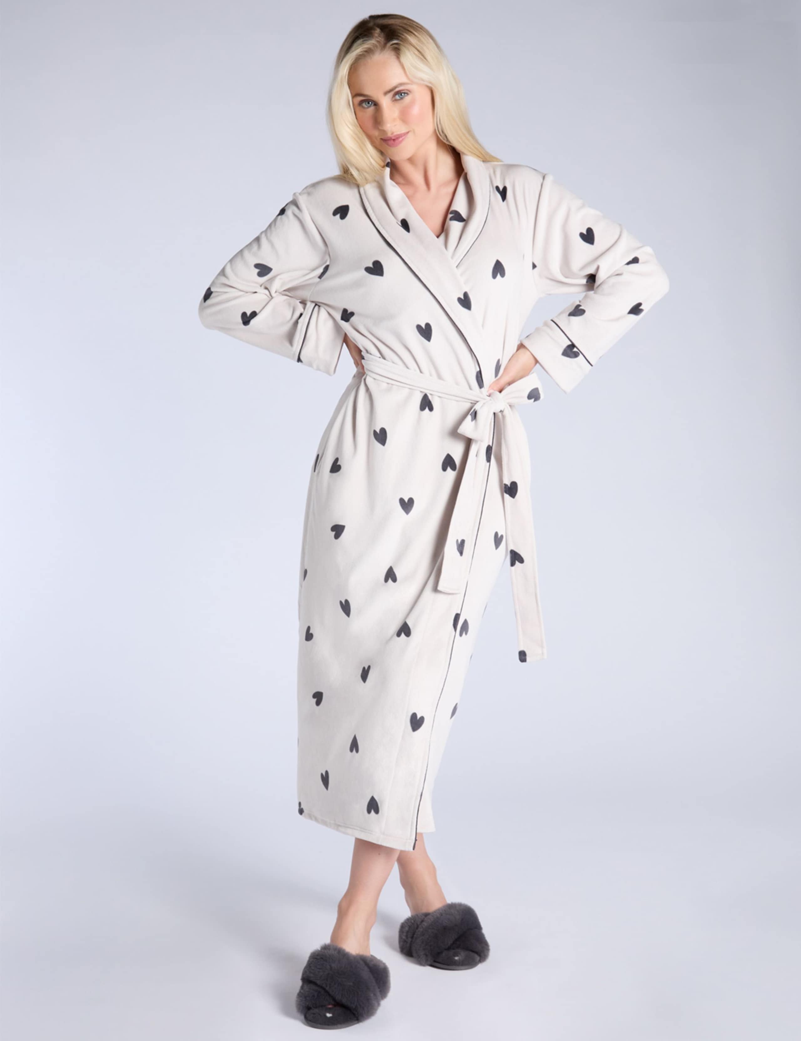 Velour Heart Dressing Gown 1 of 5