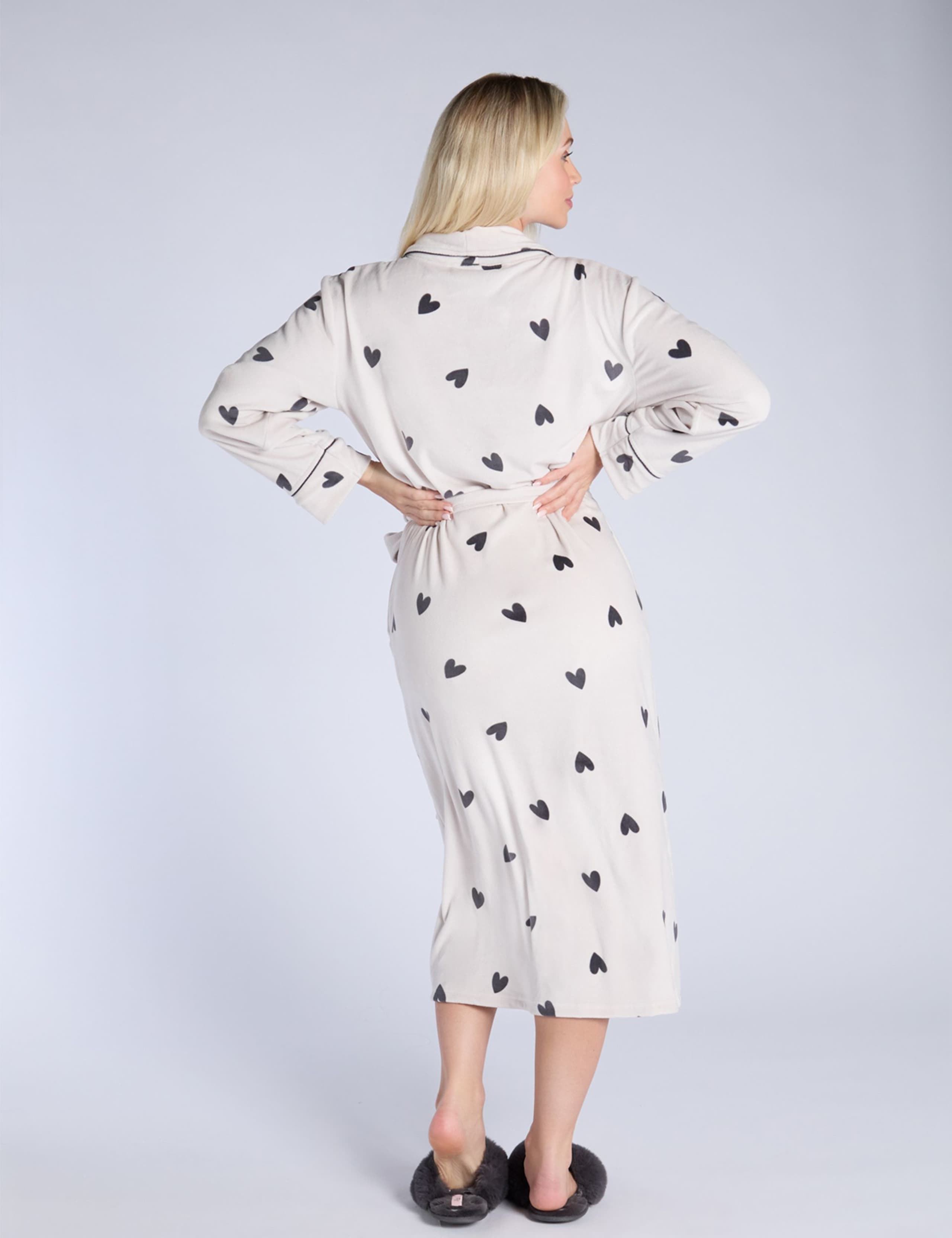 Velour Heart Dressing Gown 3 of 5
