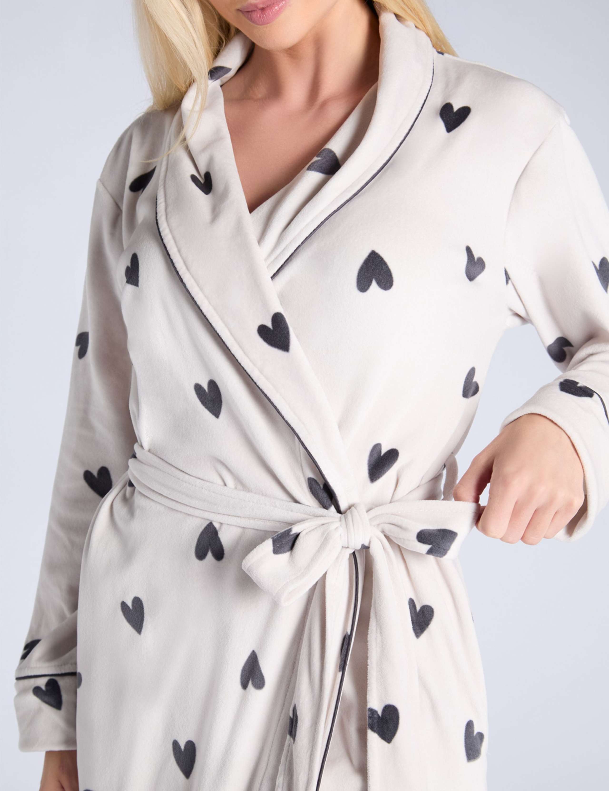 Velour Heart Dressing Gown 5 of 5