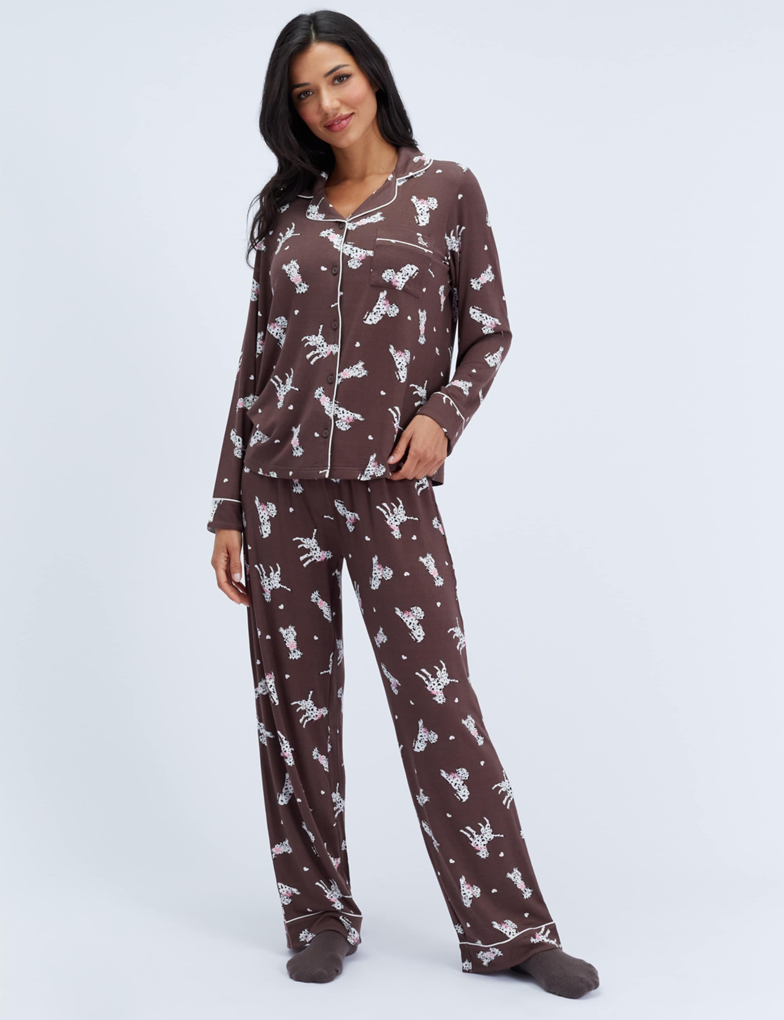 Wide Leg Long Pyjama Set 1 of 7