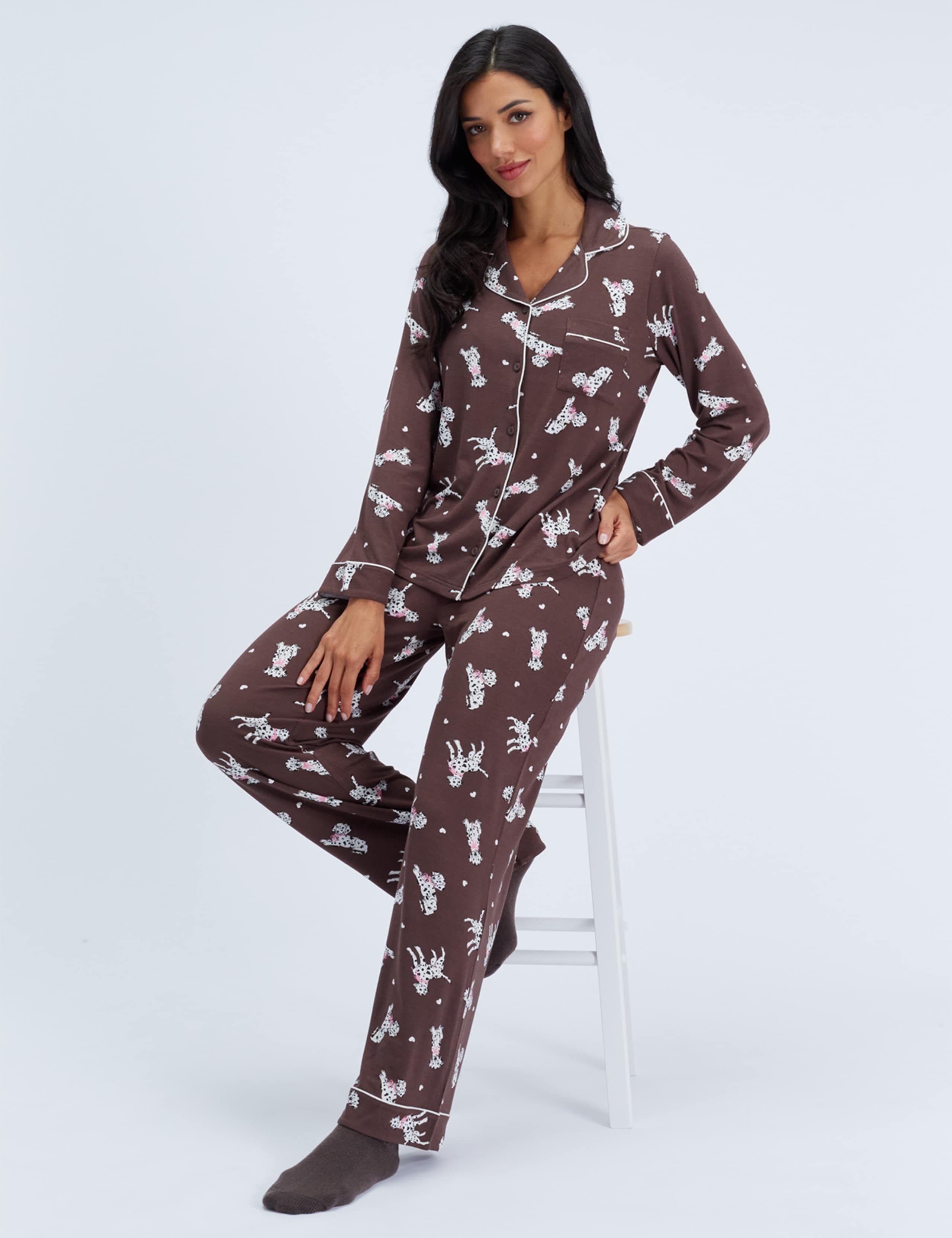 Wide Leg Long Pyjama Set 3 of 7
