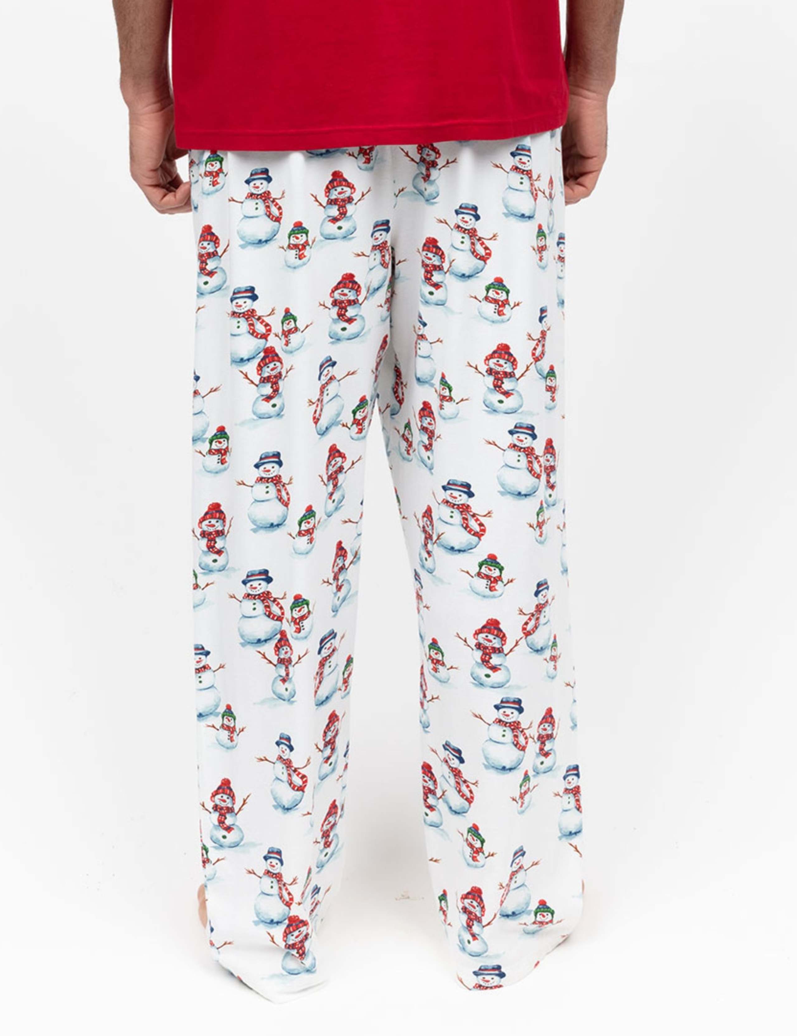 Cotton Blend Snowman Print Family Christmas Pyjama Bottoms 4 of 4