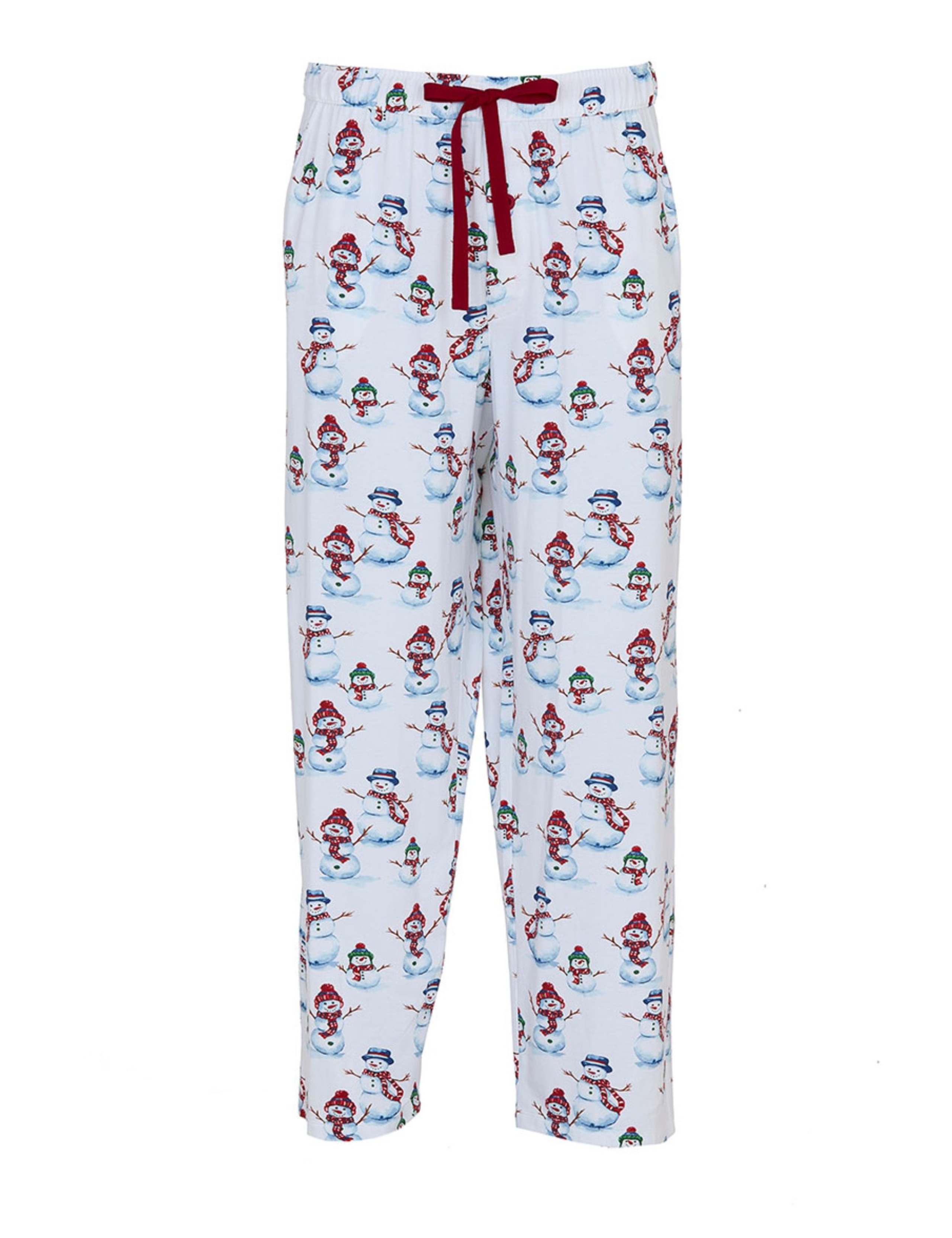Cotton Blend Snowman Print Family Christmas Pyjama Bottoms 2 of 4