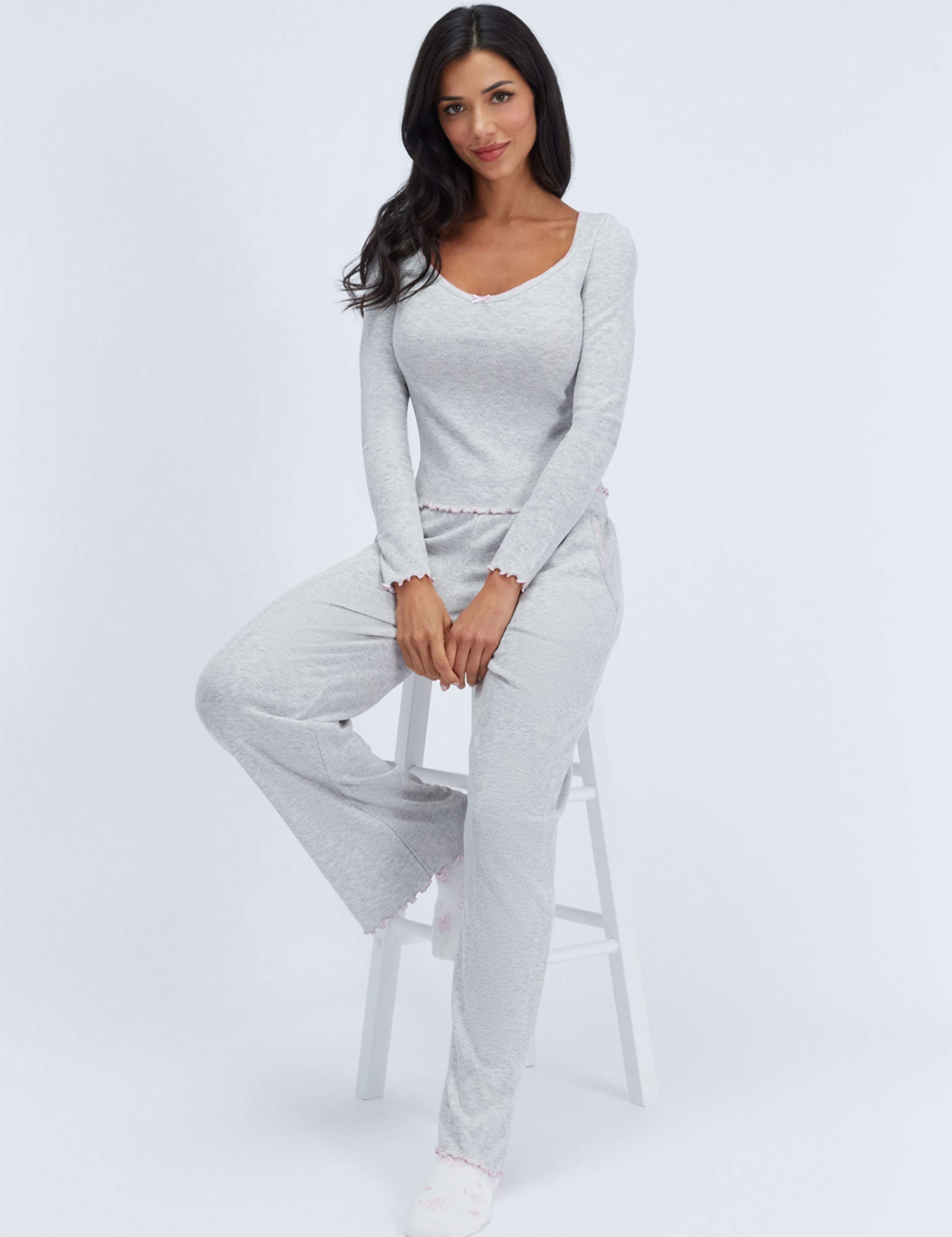 Wide Leg Long Pyjama Set 2 of 8