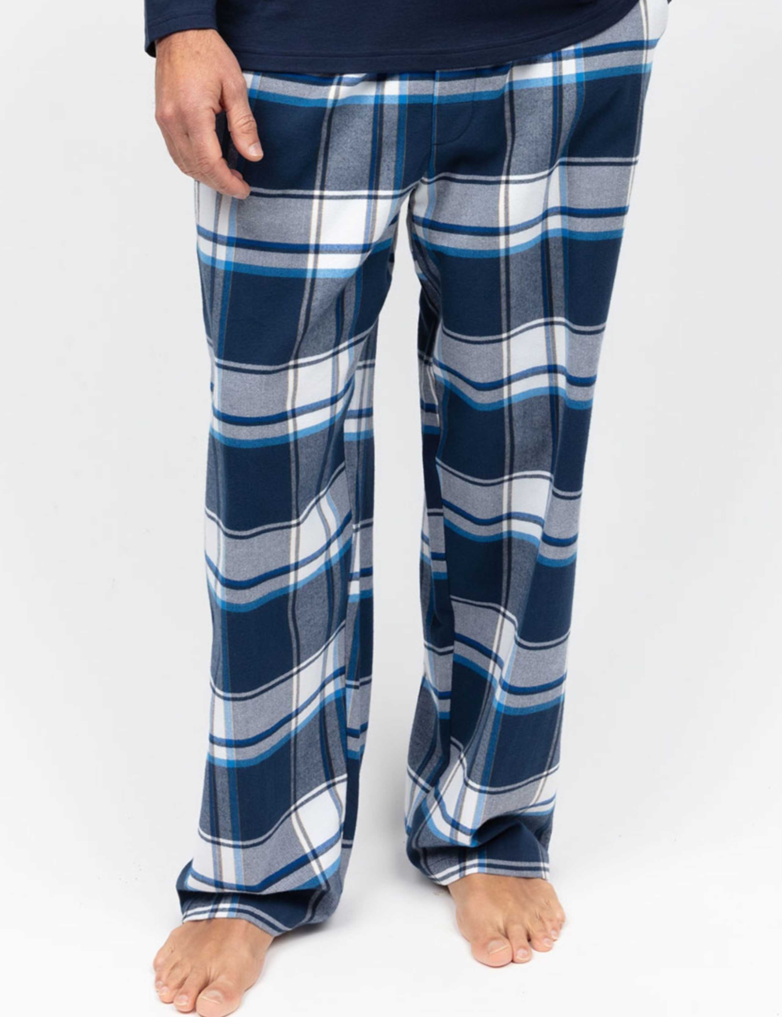 Pure Cotton Checked Pyjama Bottoms 3 of 4